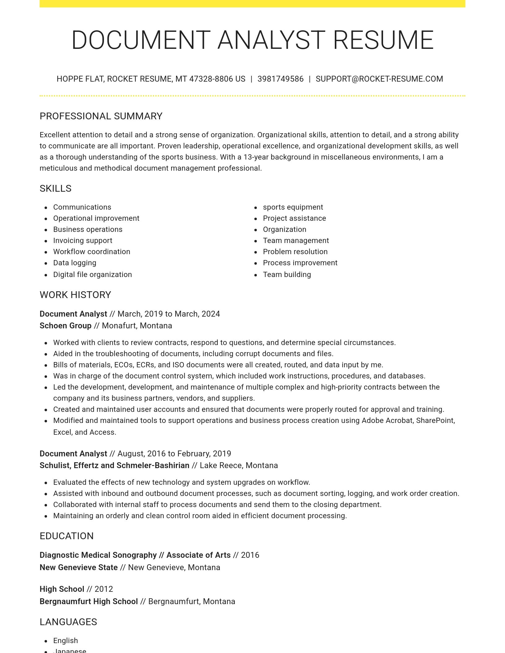 Grand resume template