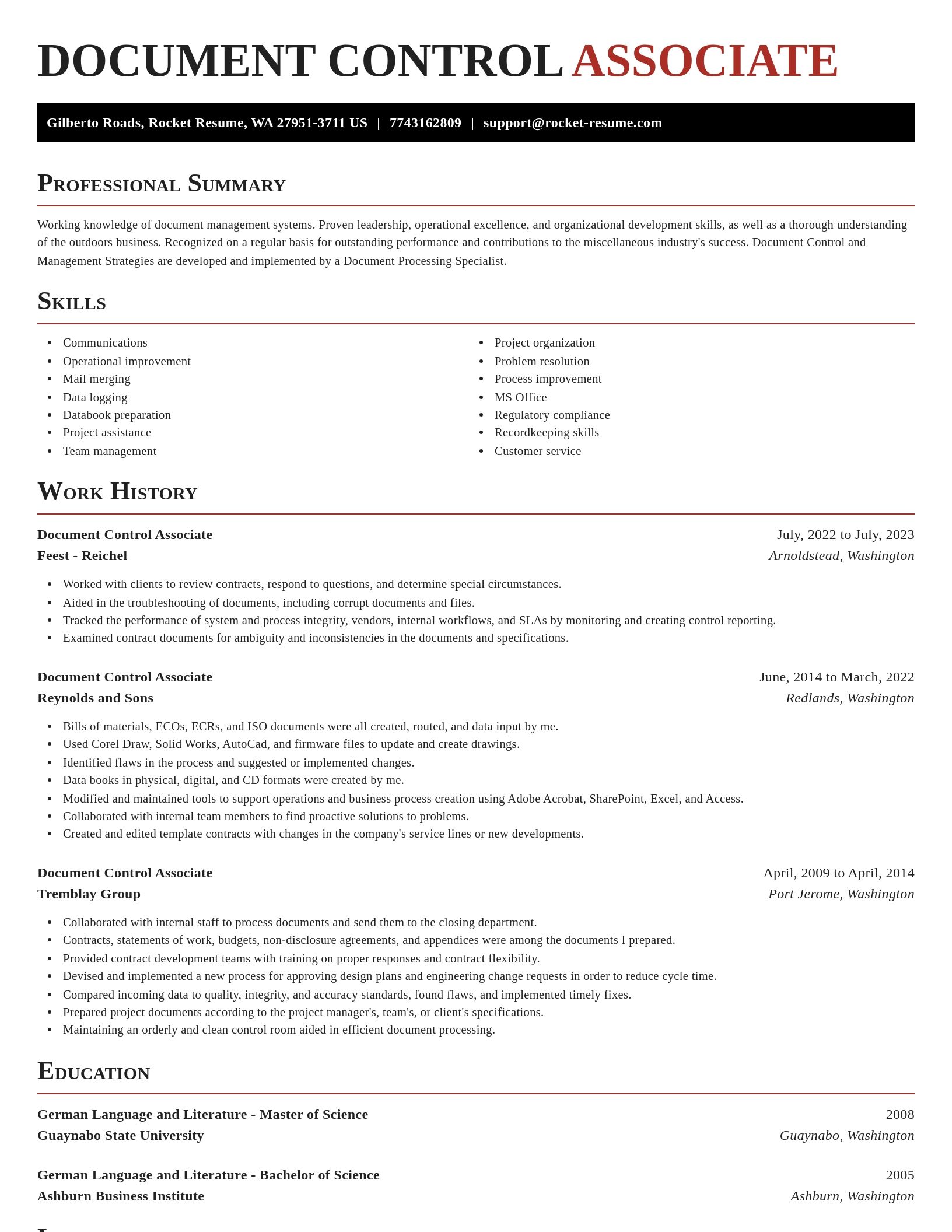 Exquisite resume template