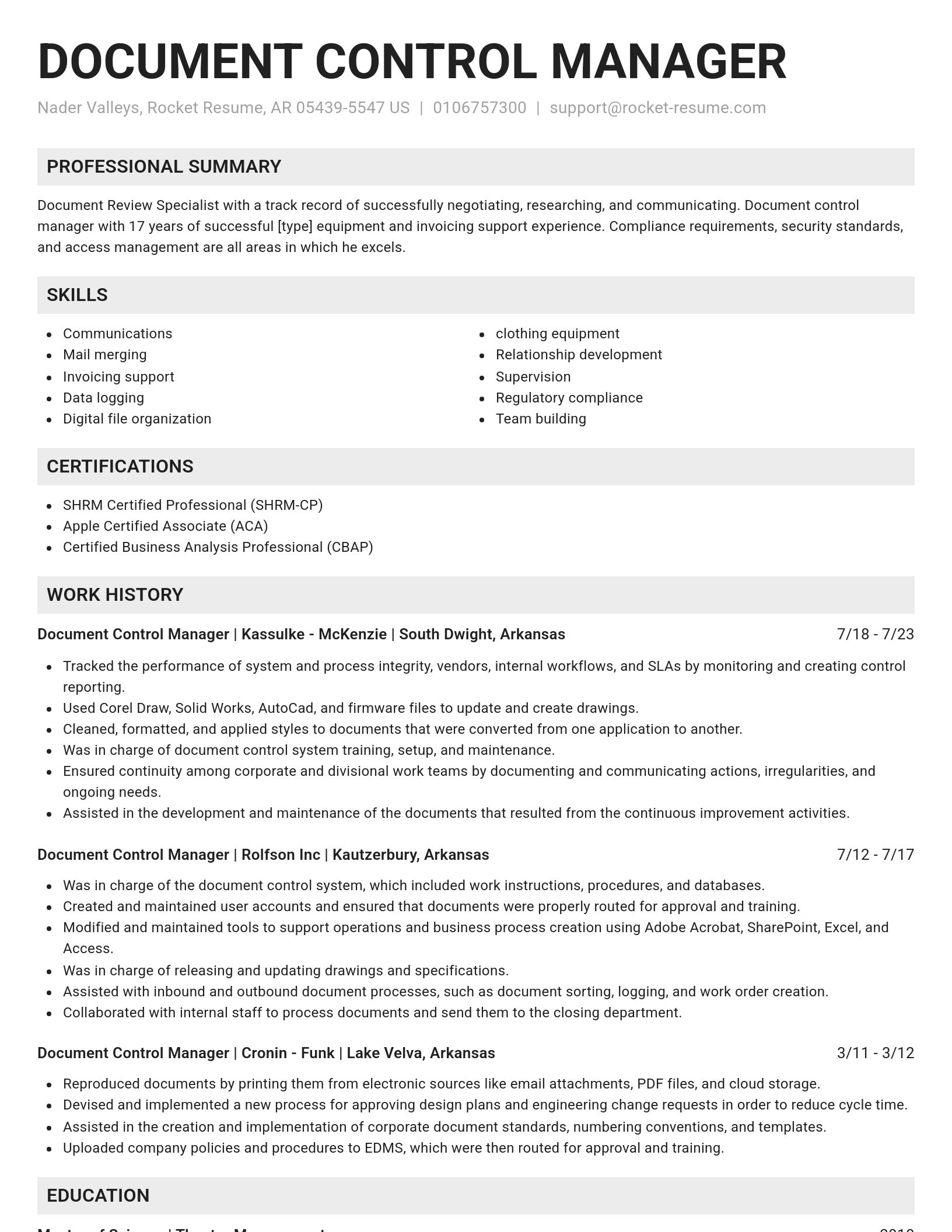 Genius resume template