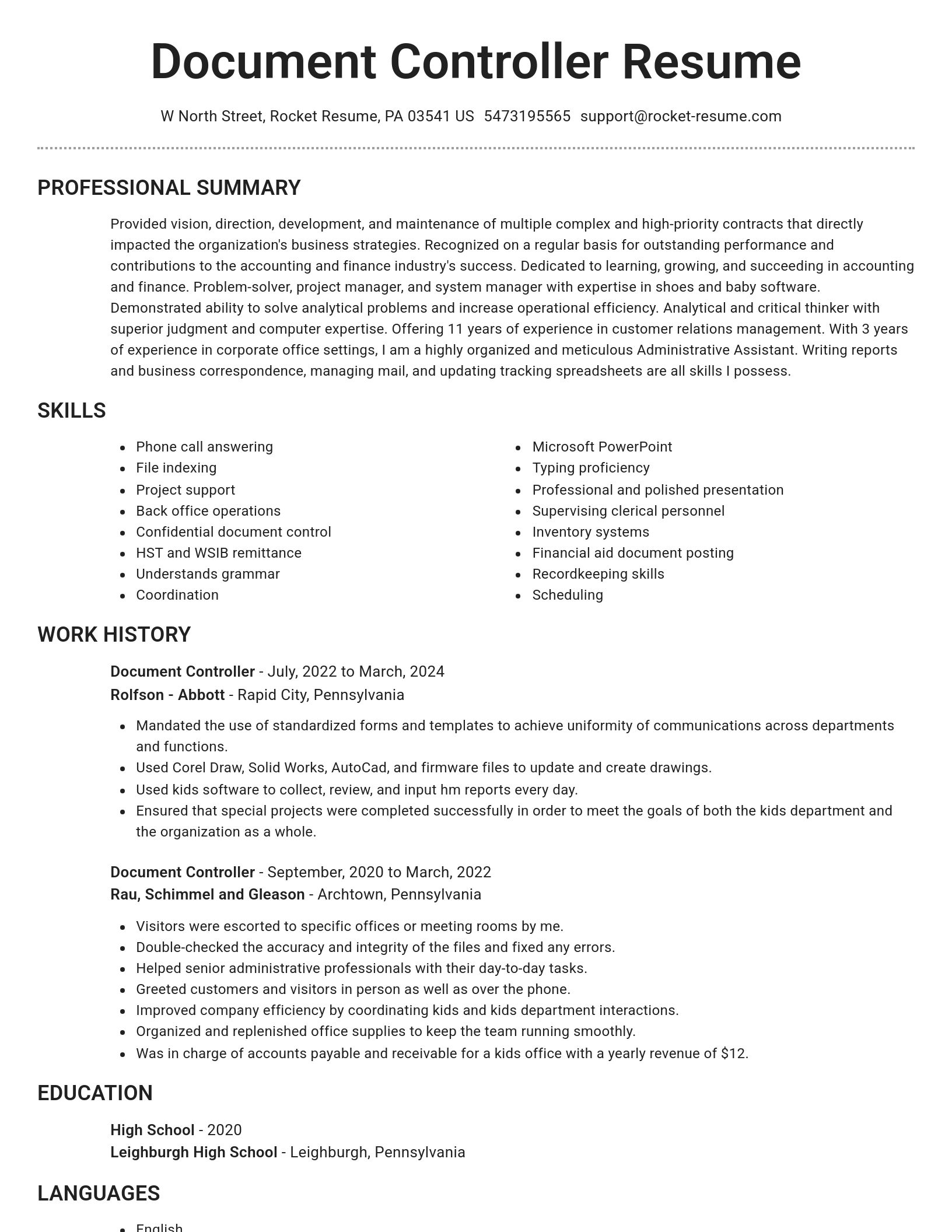 Brilliant resume template