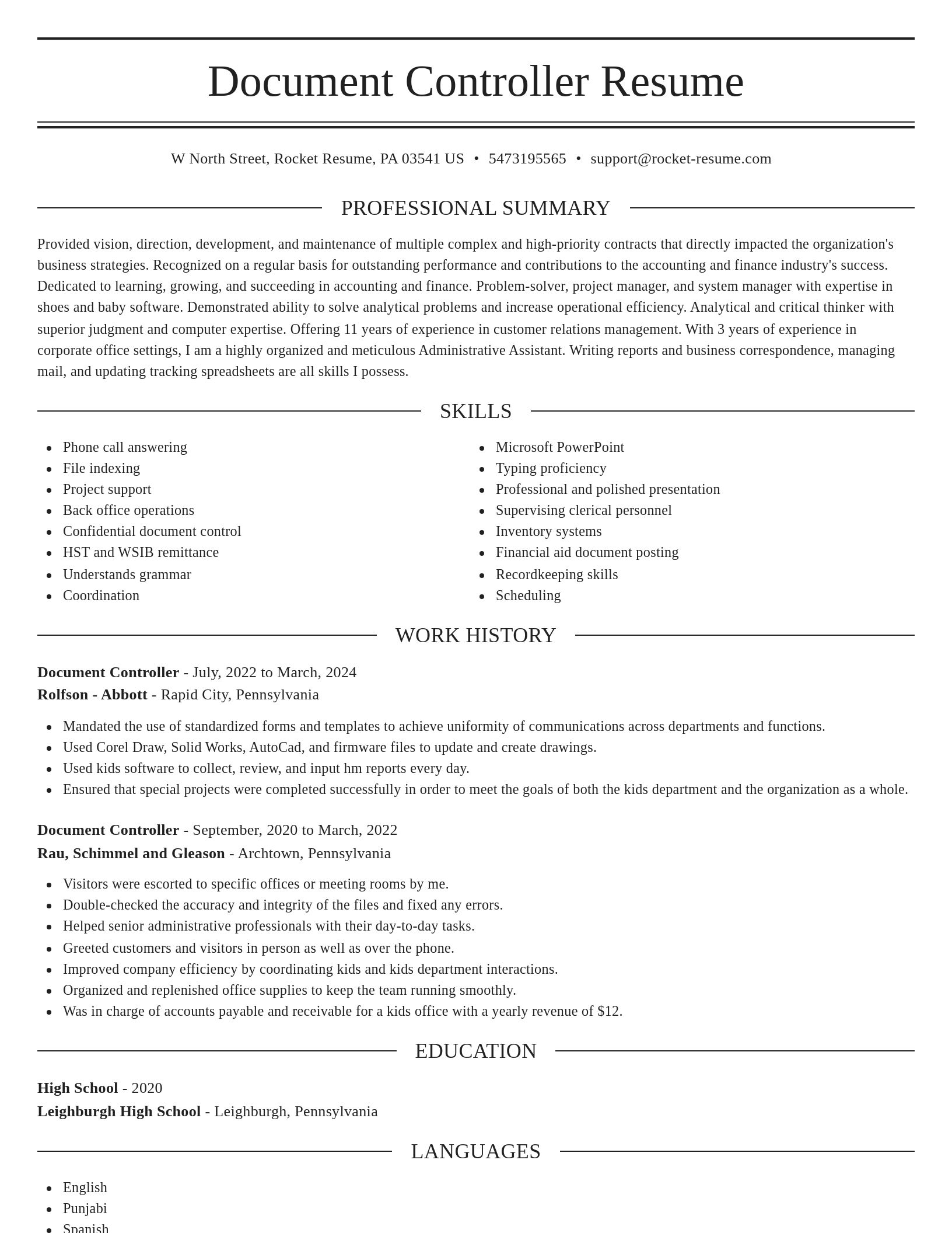 Elegant resume template