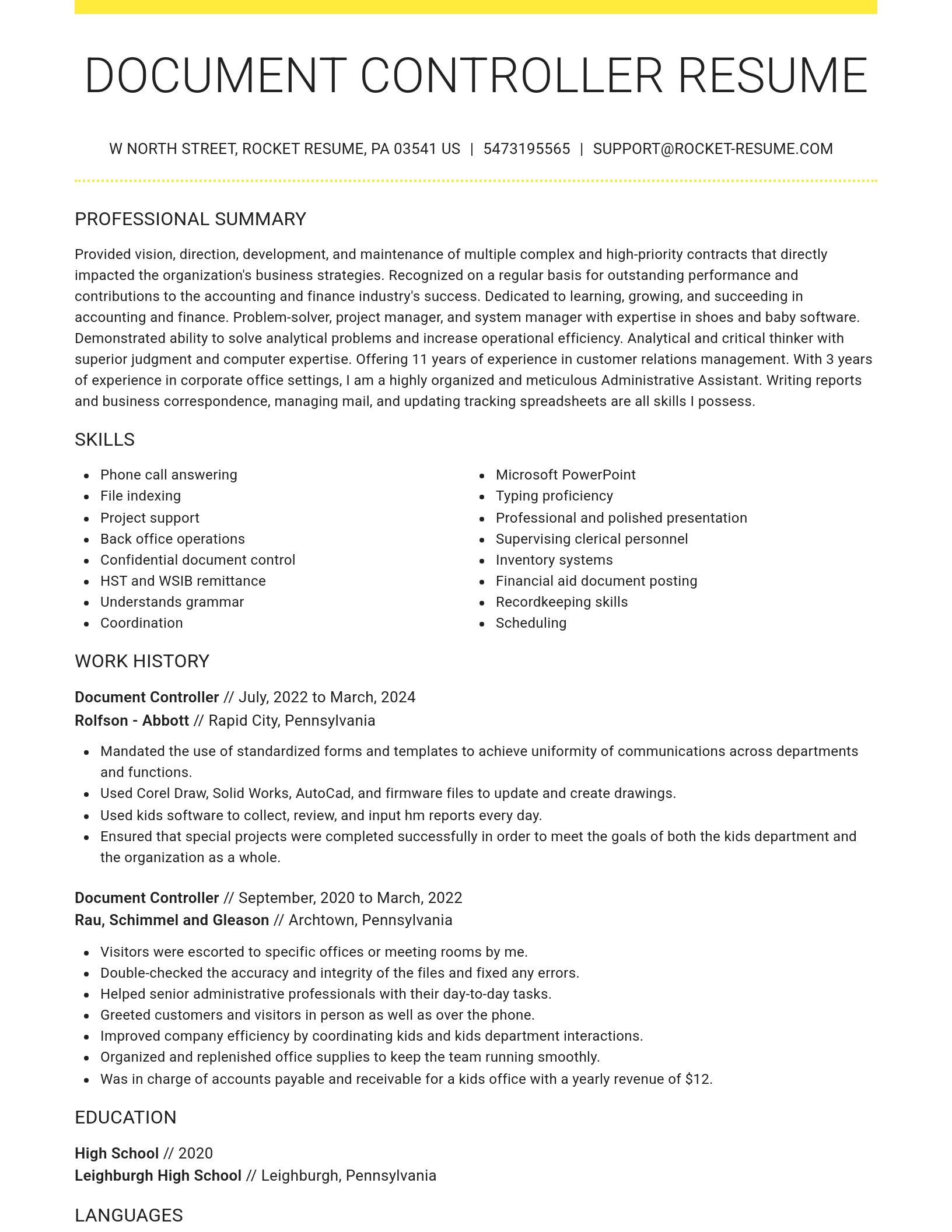 Grand resume template
