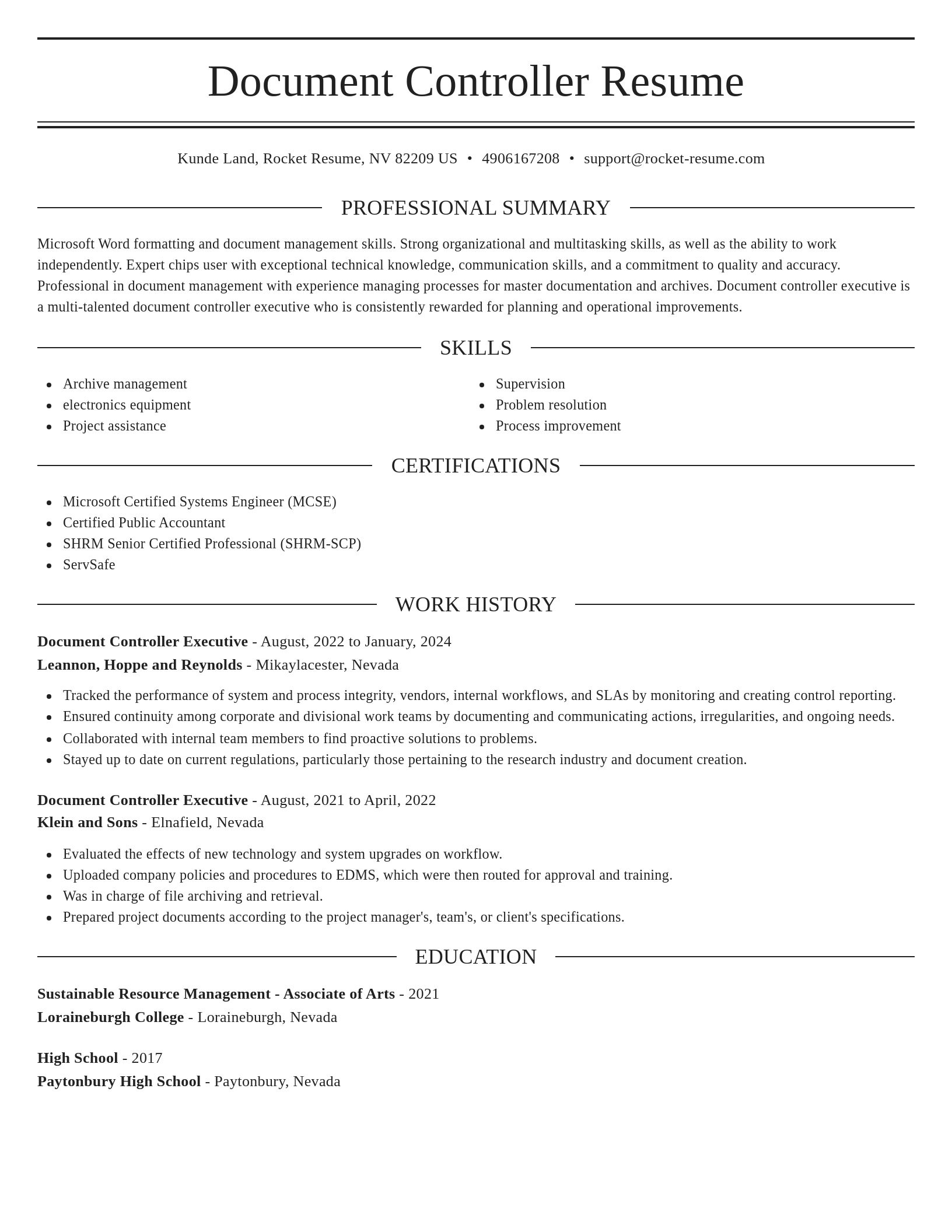 Elegant resume template