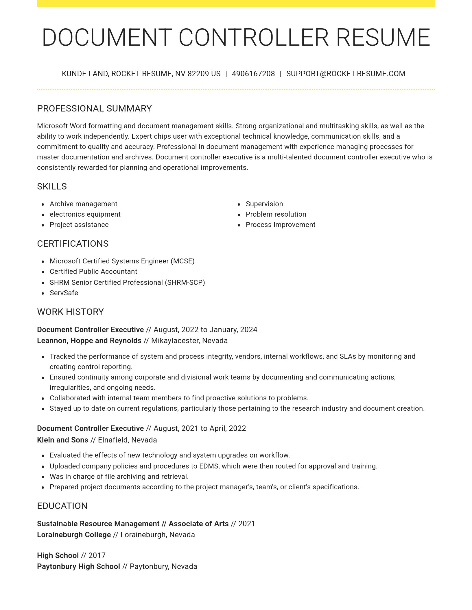 Grand resume template