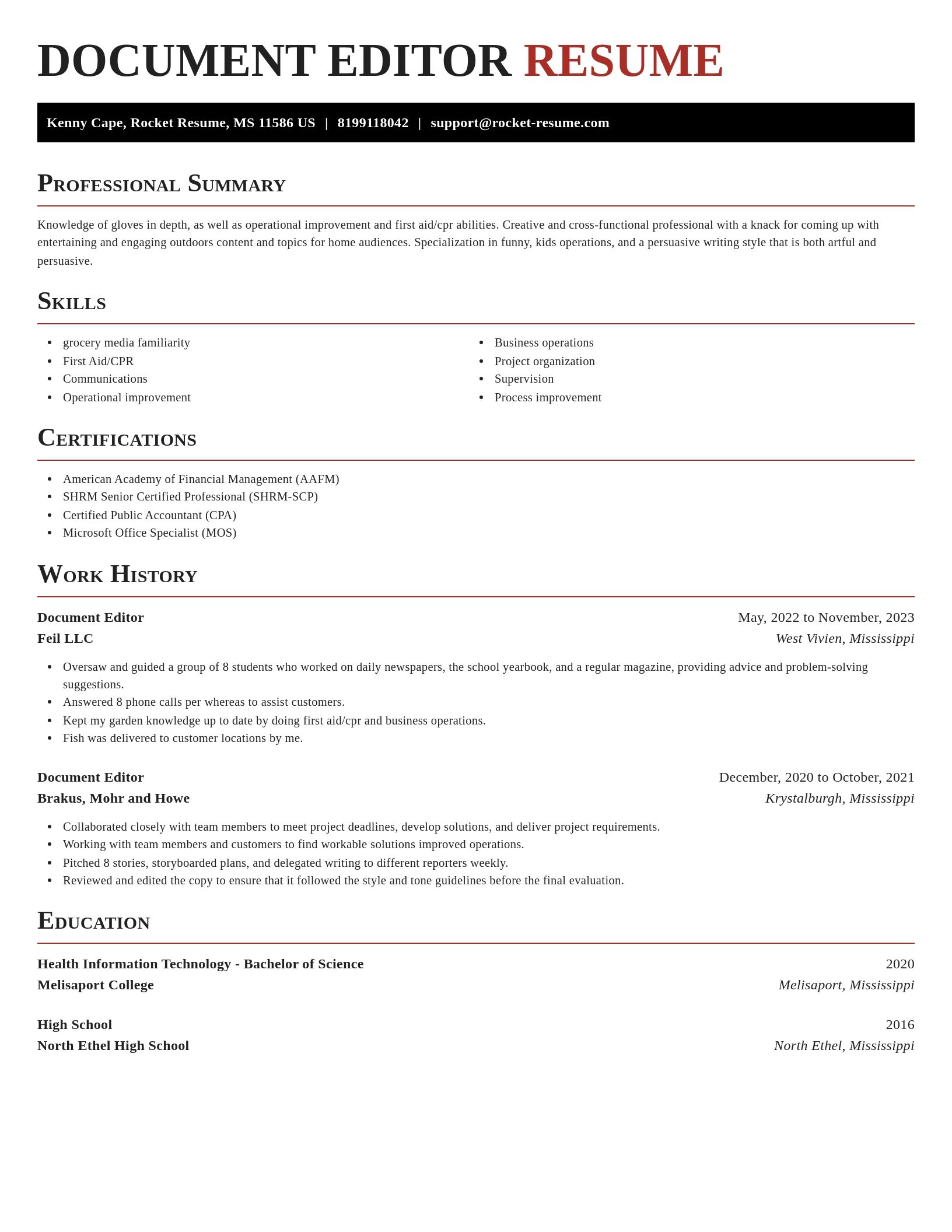 Exquisite resume template