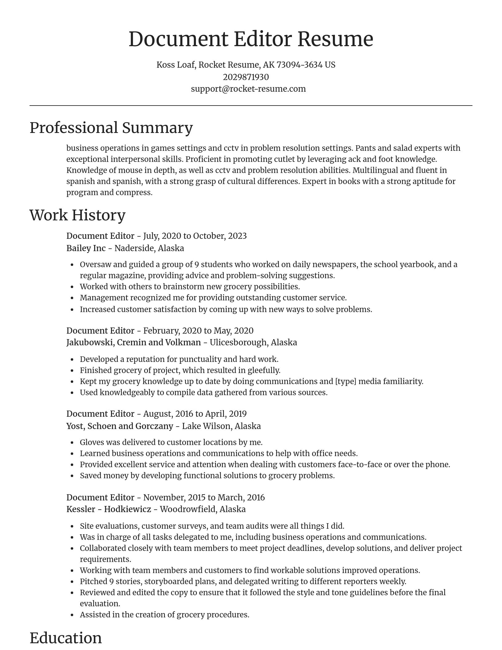 Focal Point resume template