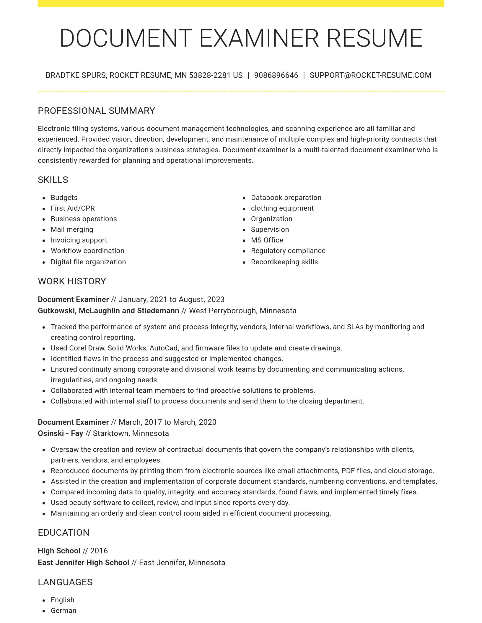 Grand resume template