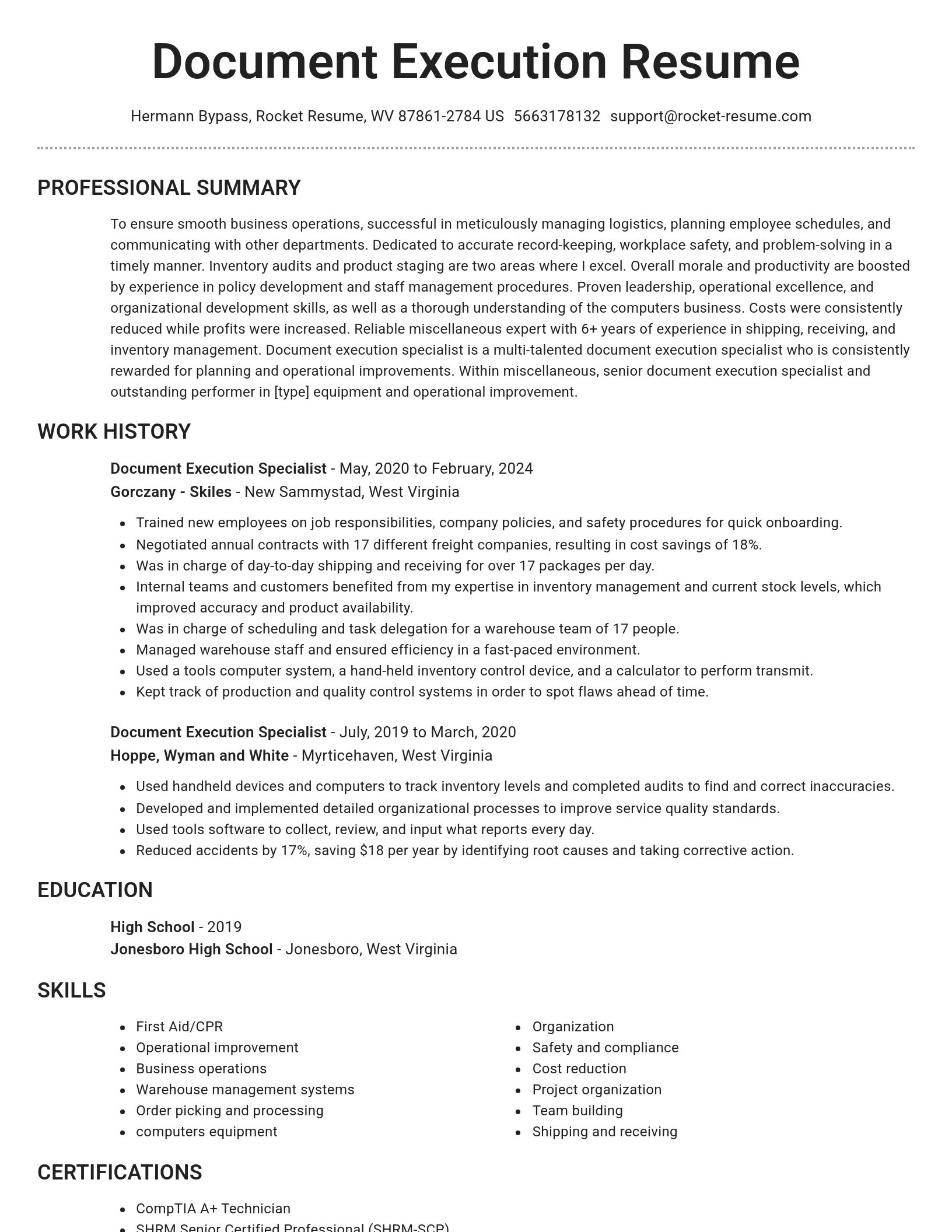 Brilliant resume template