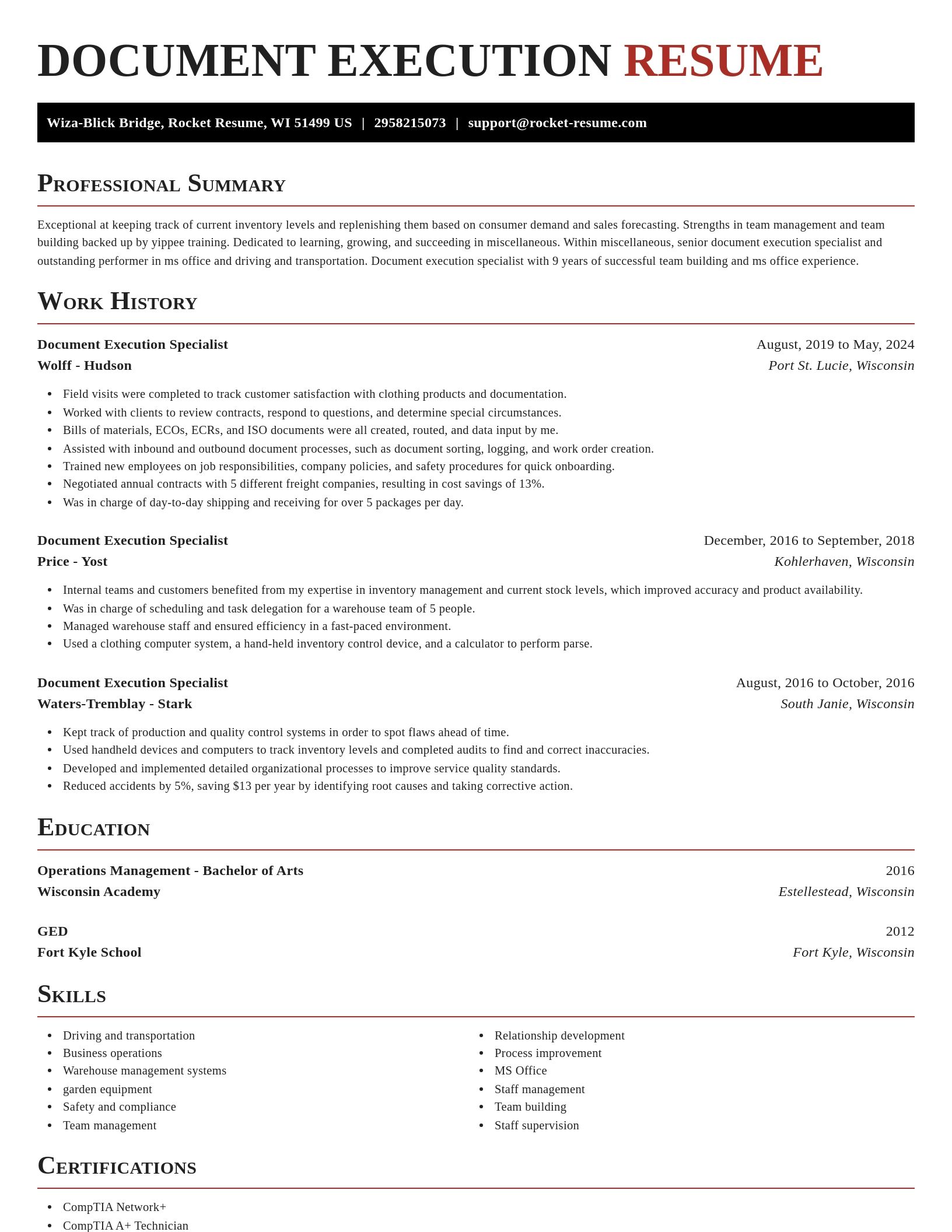 Exquisite resume template