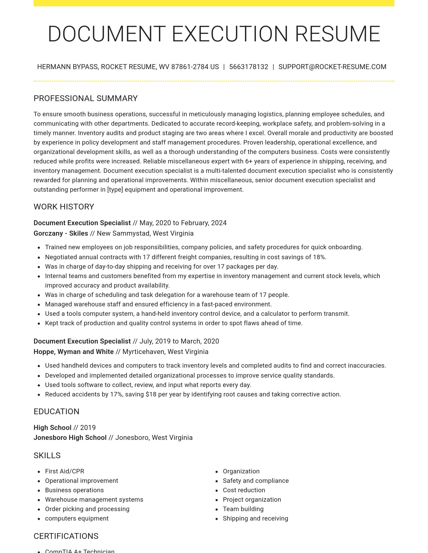Grand resume template