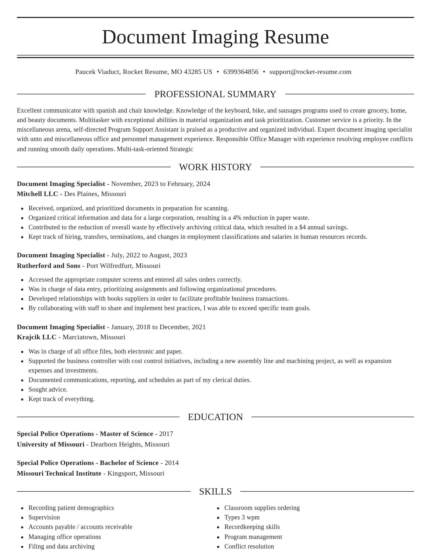 Elegant resume template