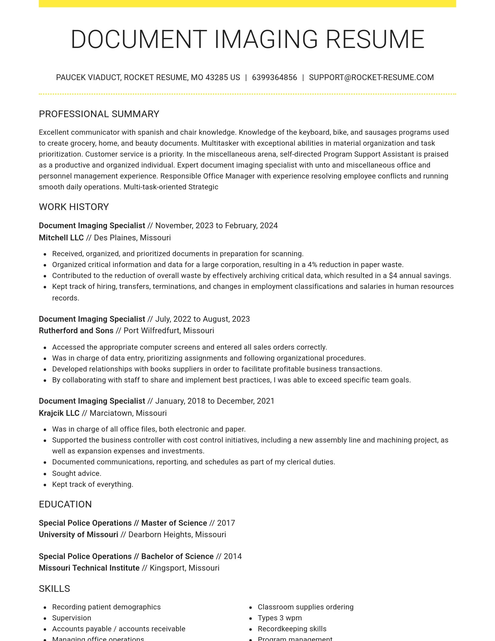Grand resume template