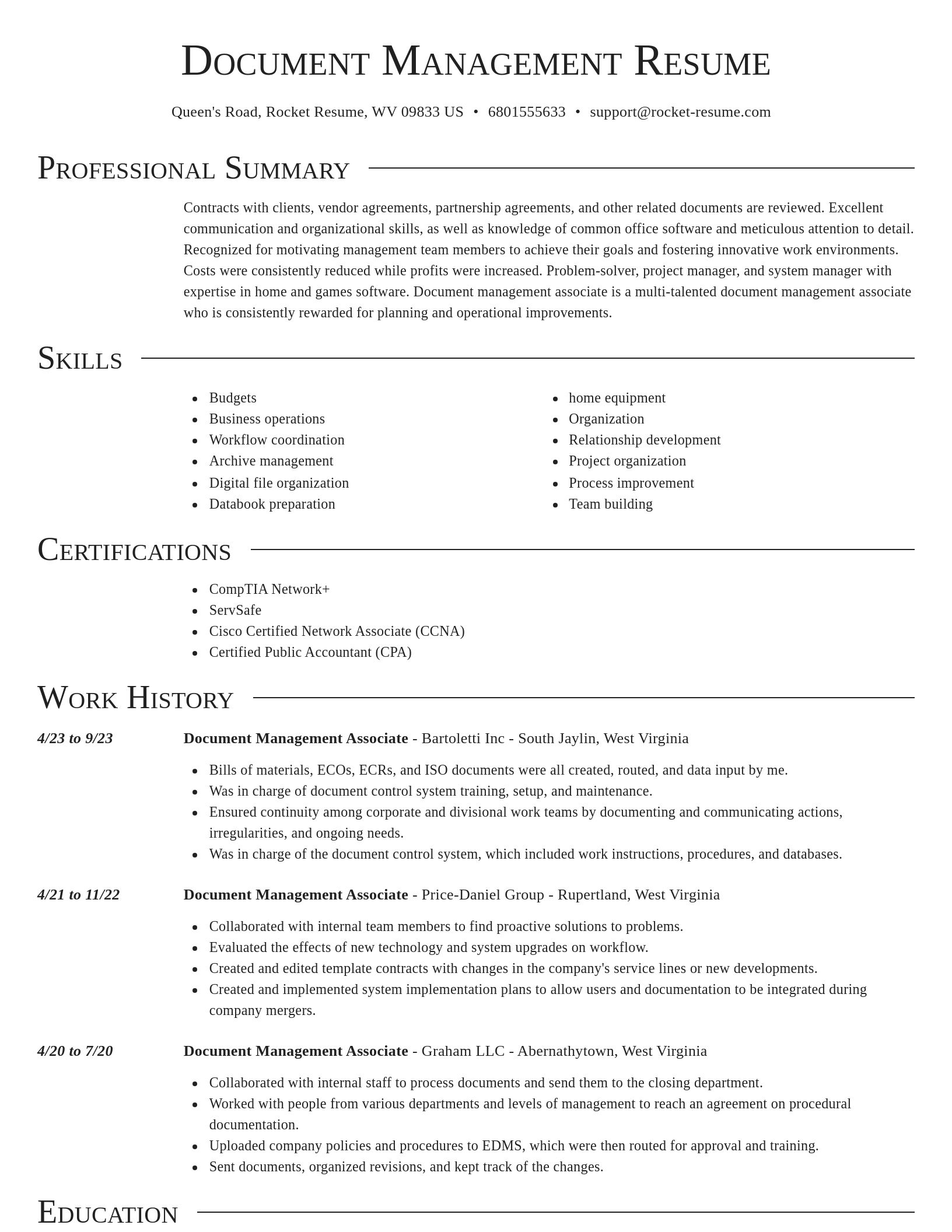 Director resume template