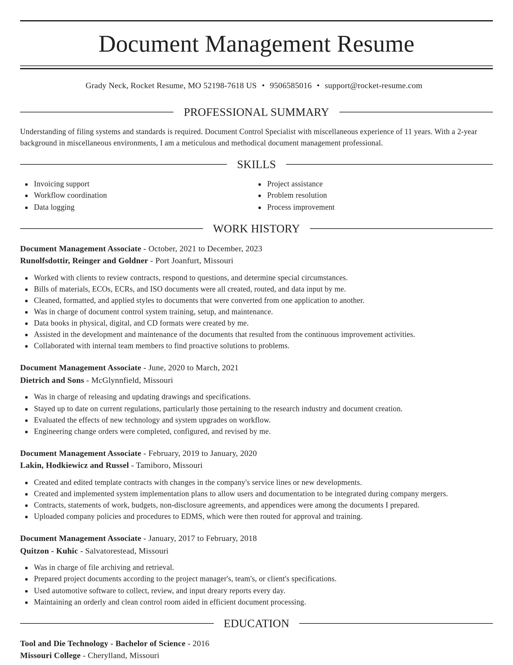 Elegant resume template