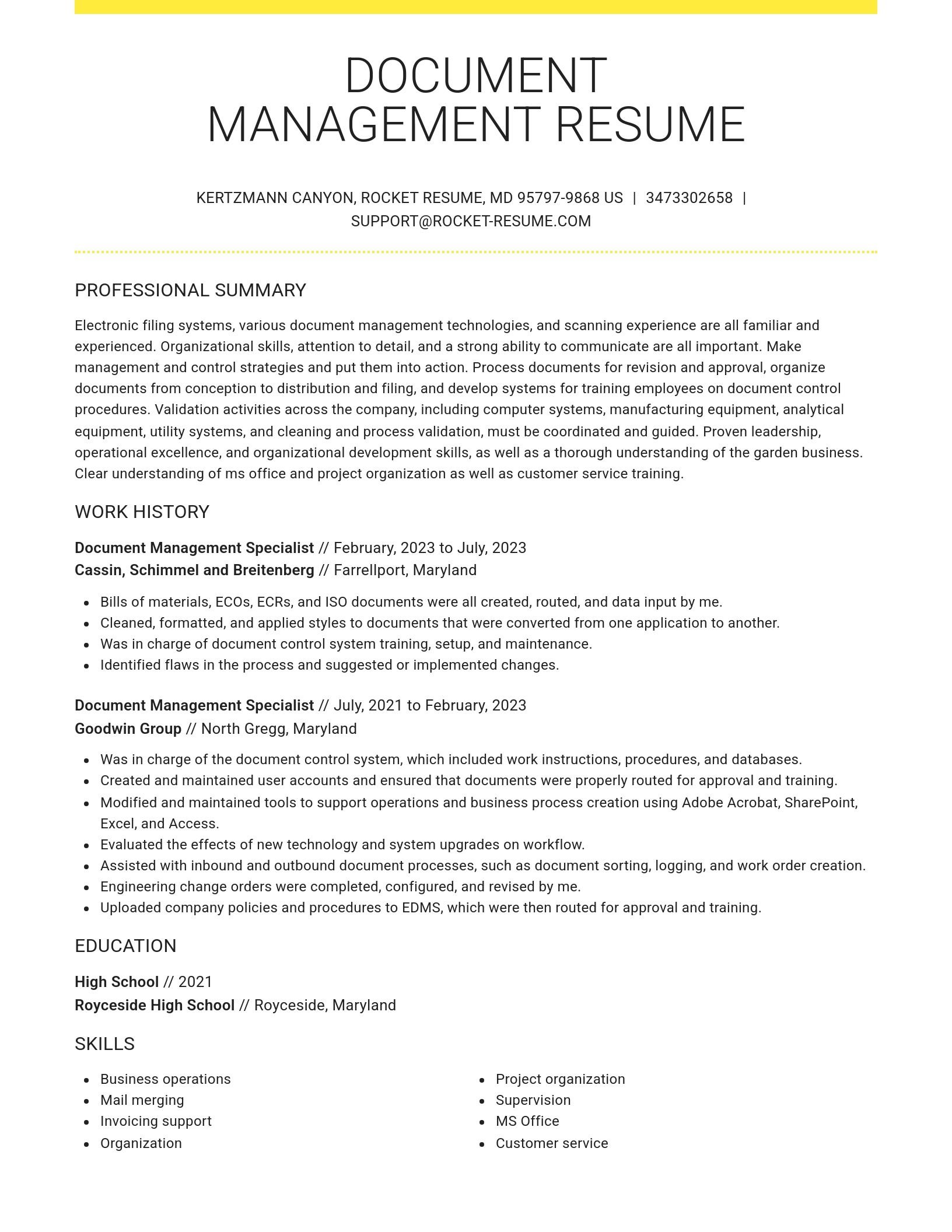 Grand resume template