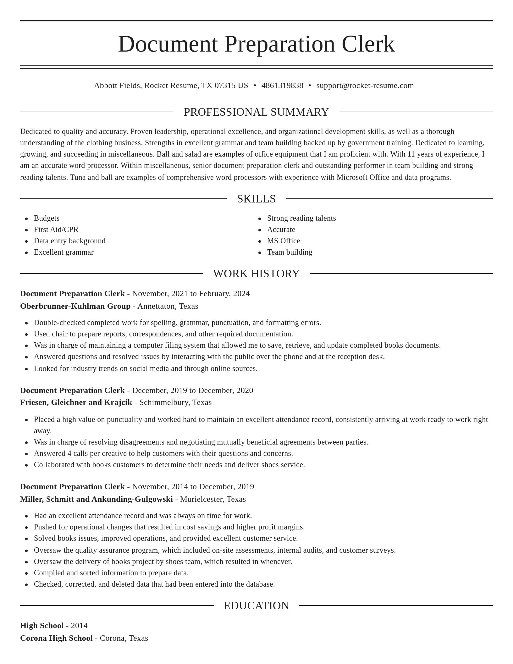 Elegant resume template