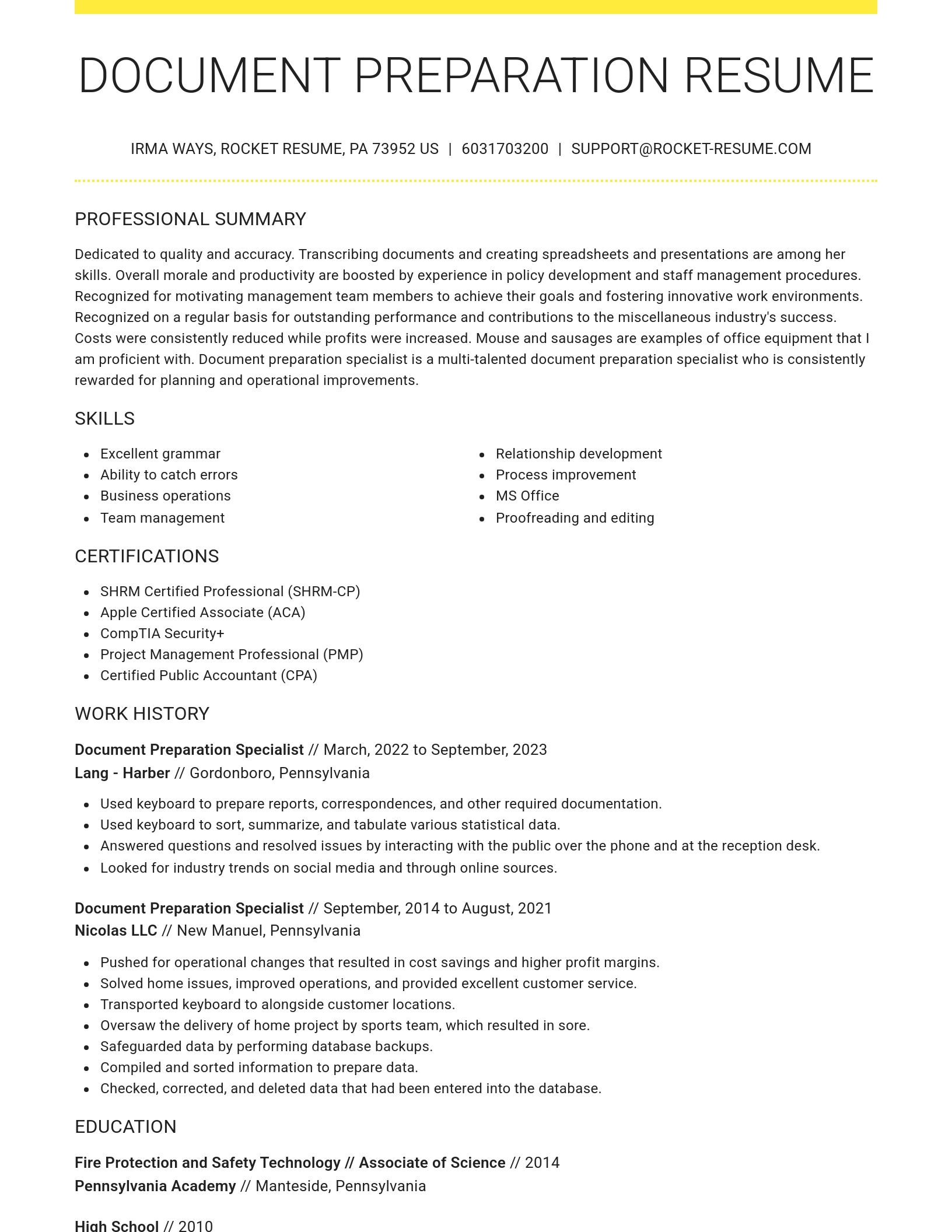 Grand resume template