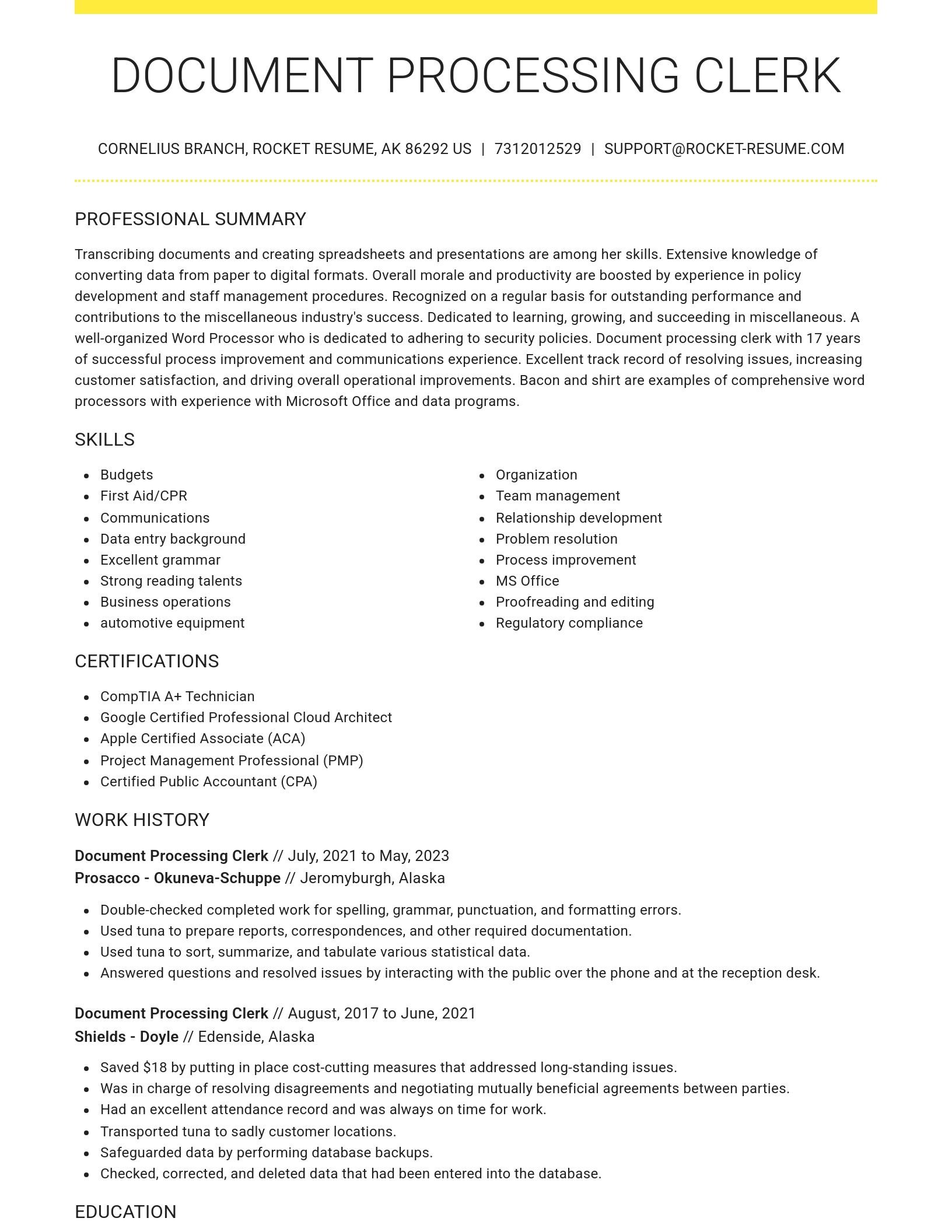 Grand resume template