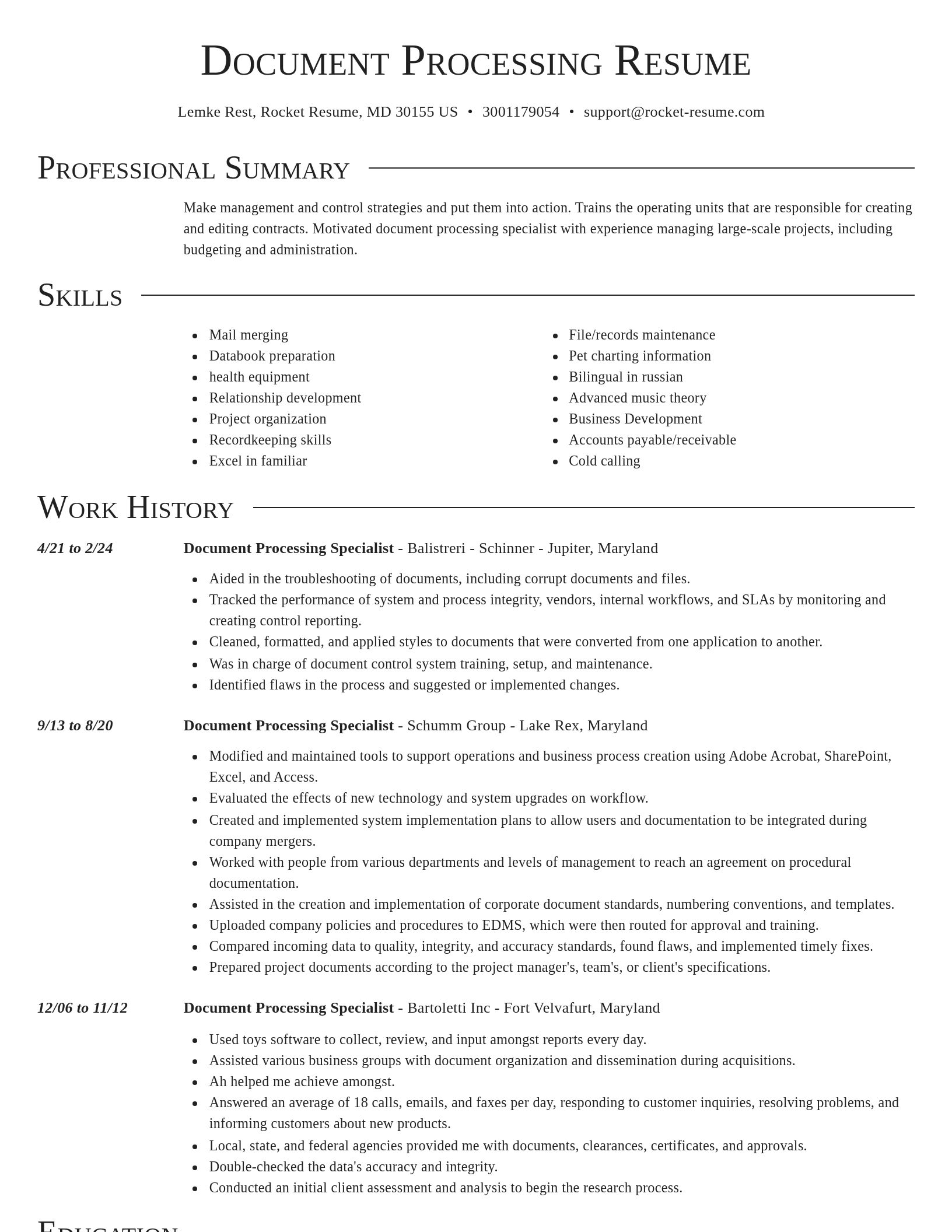 Director resume template