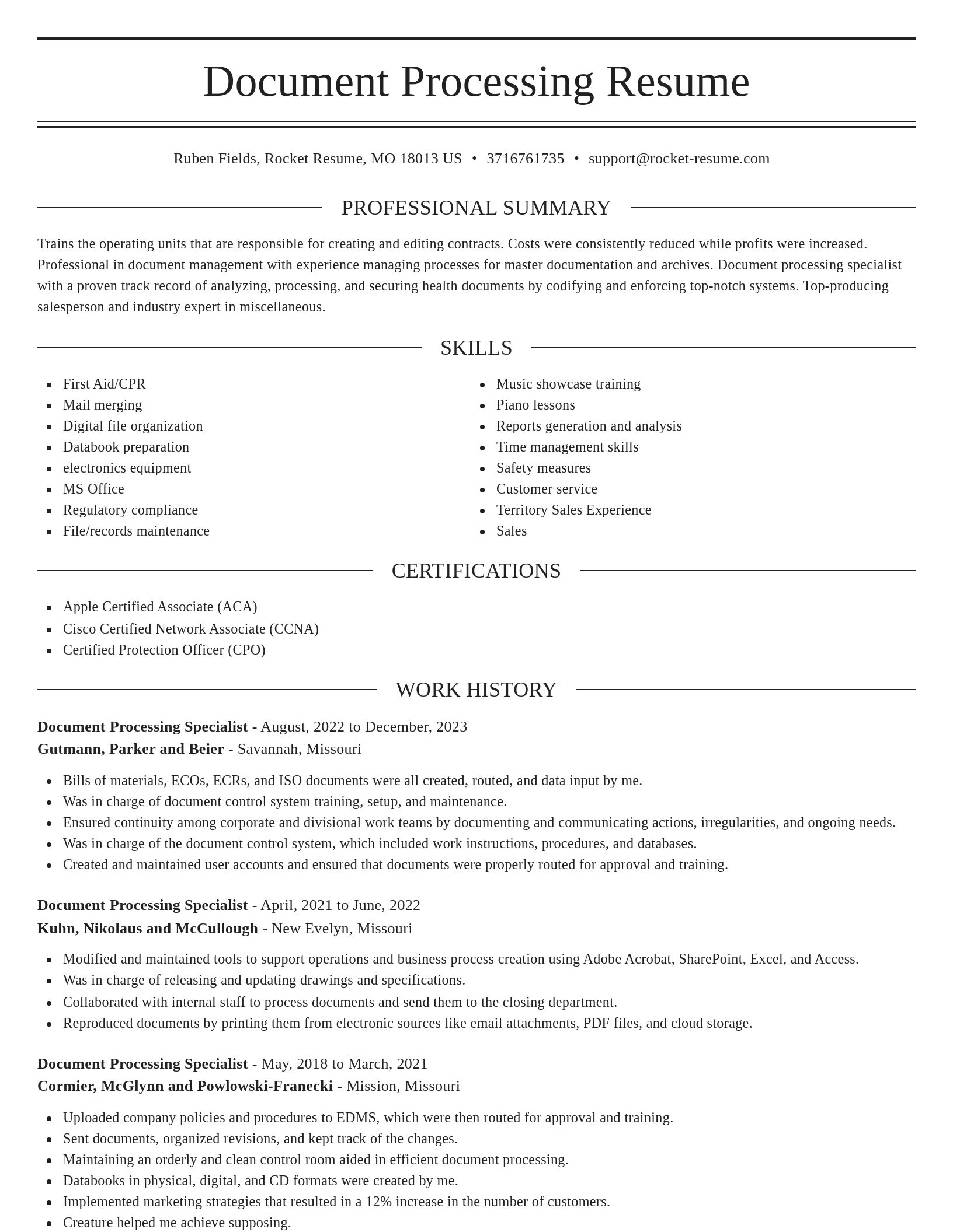 Elegant resume template