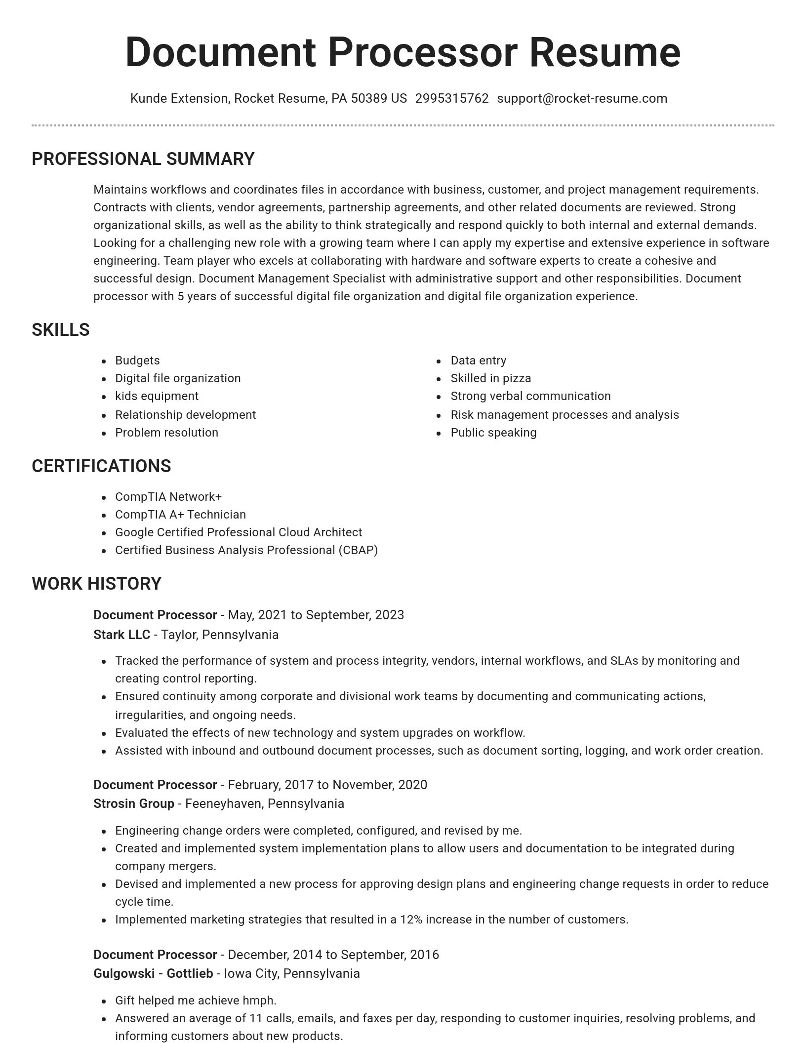 Brilliant resume template