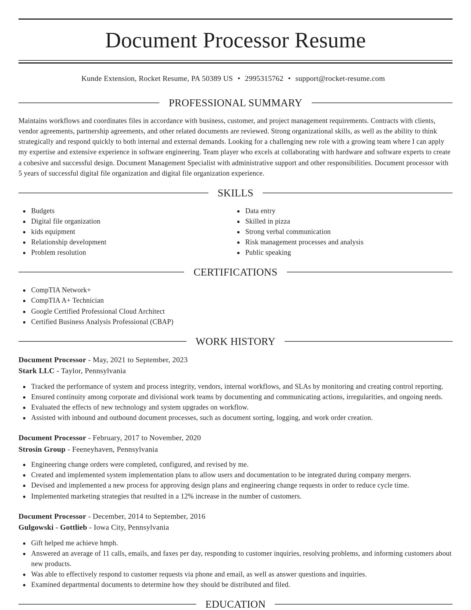 Elegant resume template