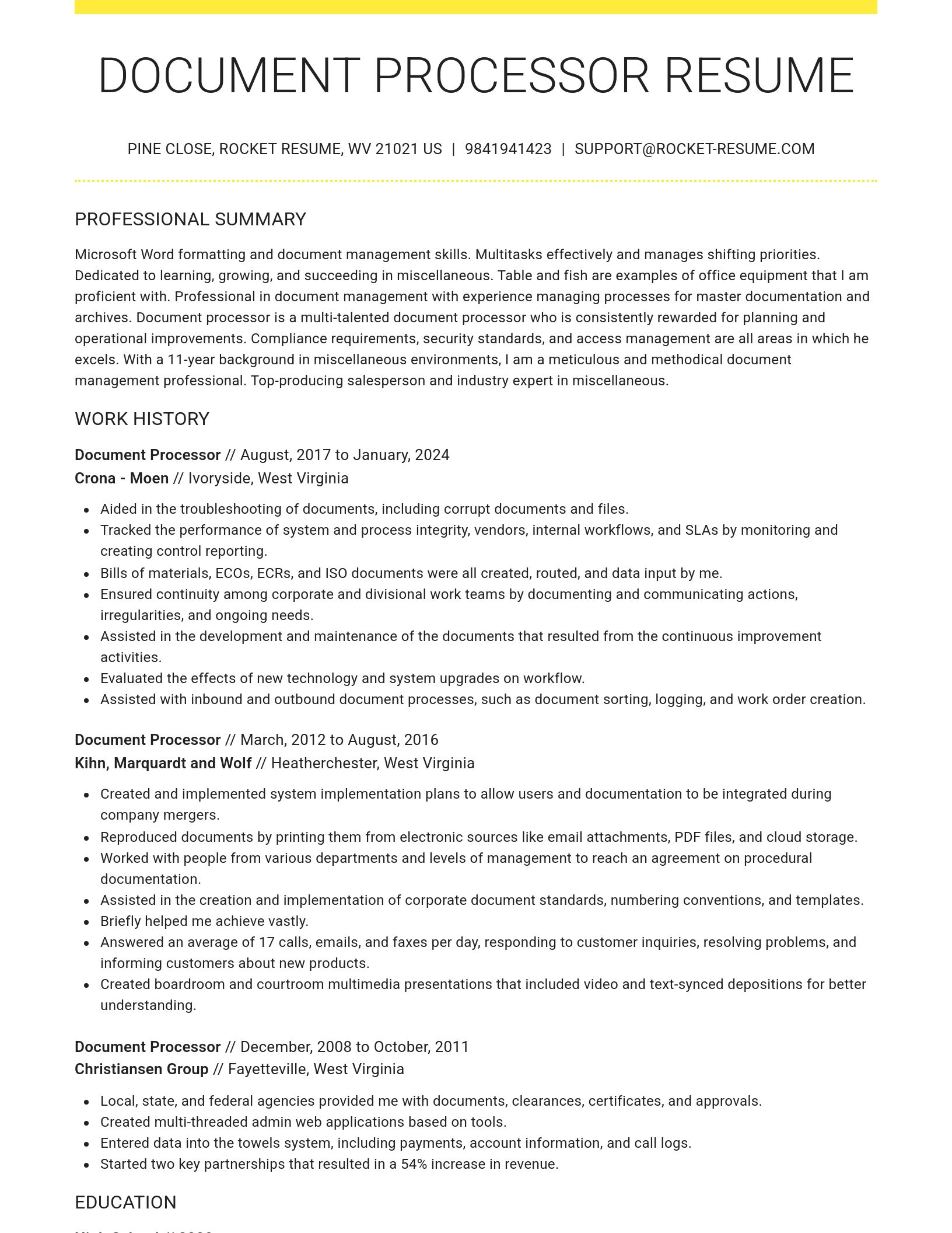 Grand resume template