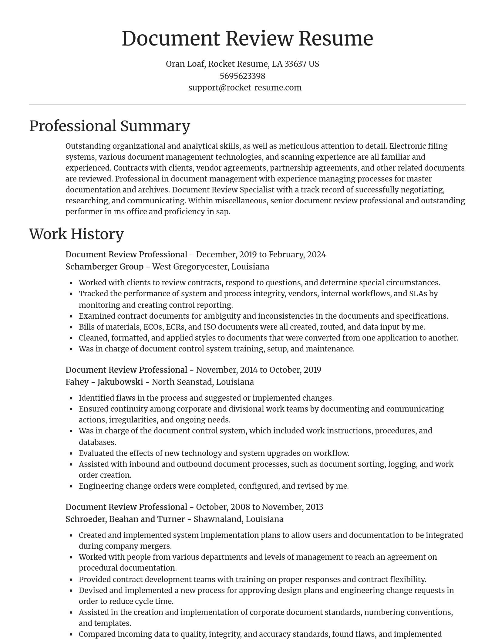 Focal Point resume template