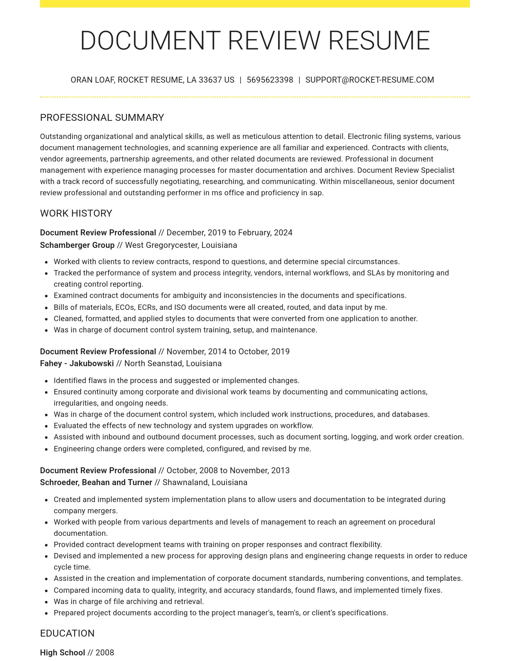 Grand resume template