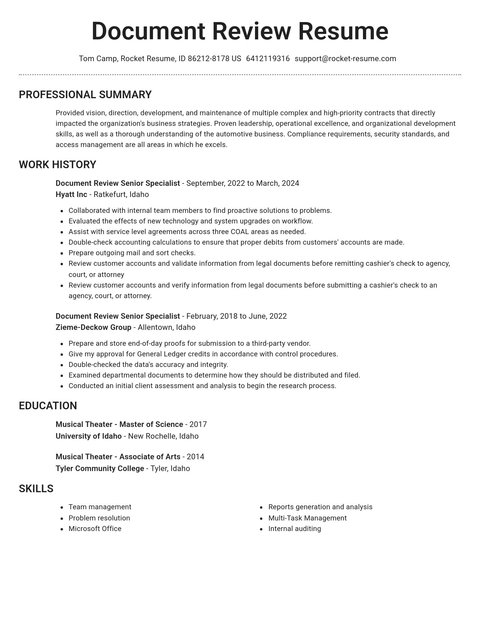 Brilliant resume template
