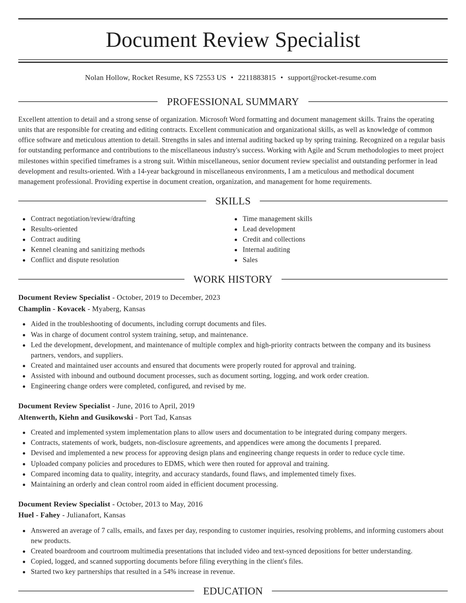 Elegant resume template