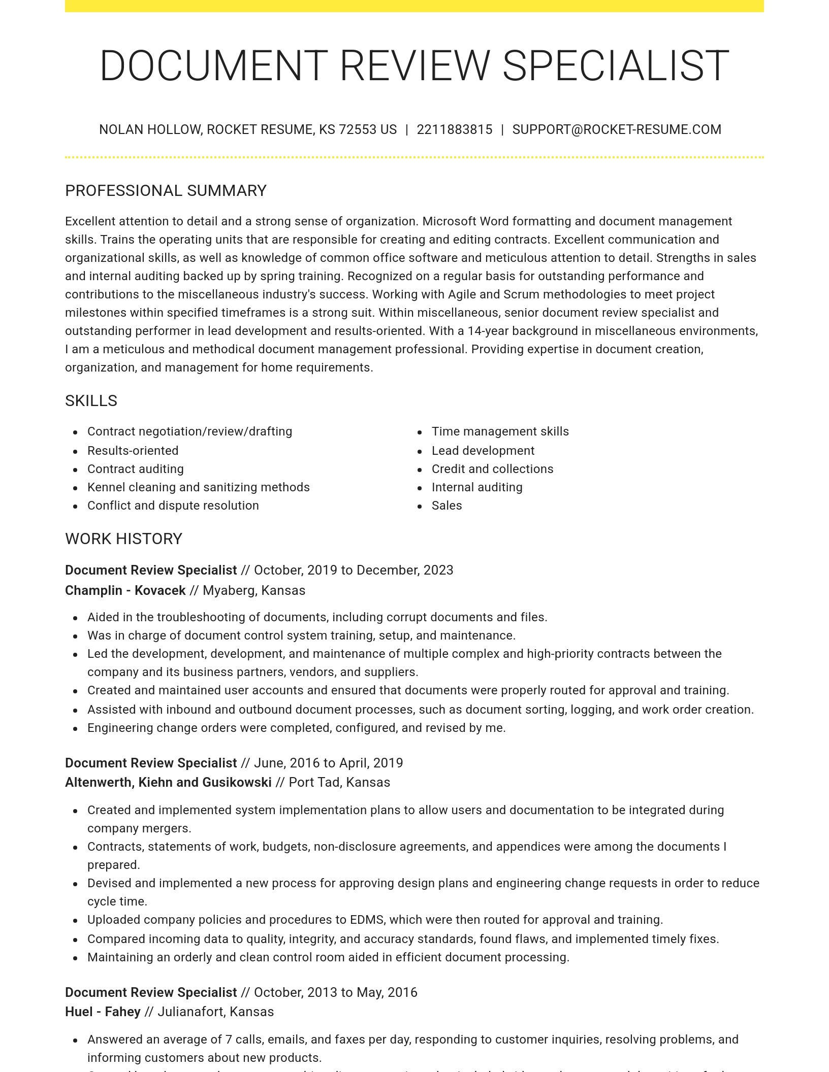 Grand resume template