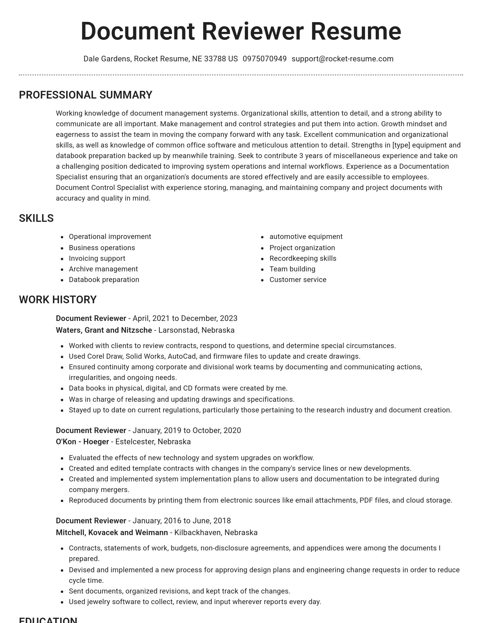 Brilliant resume template