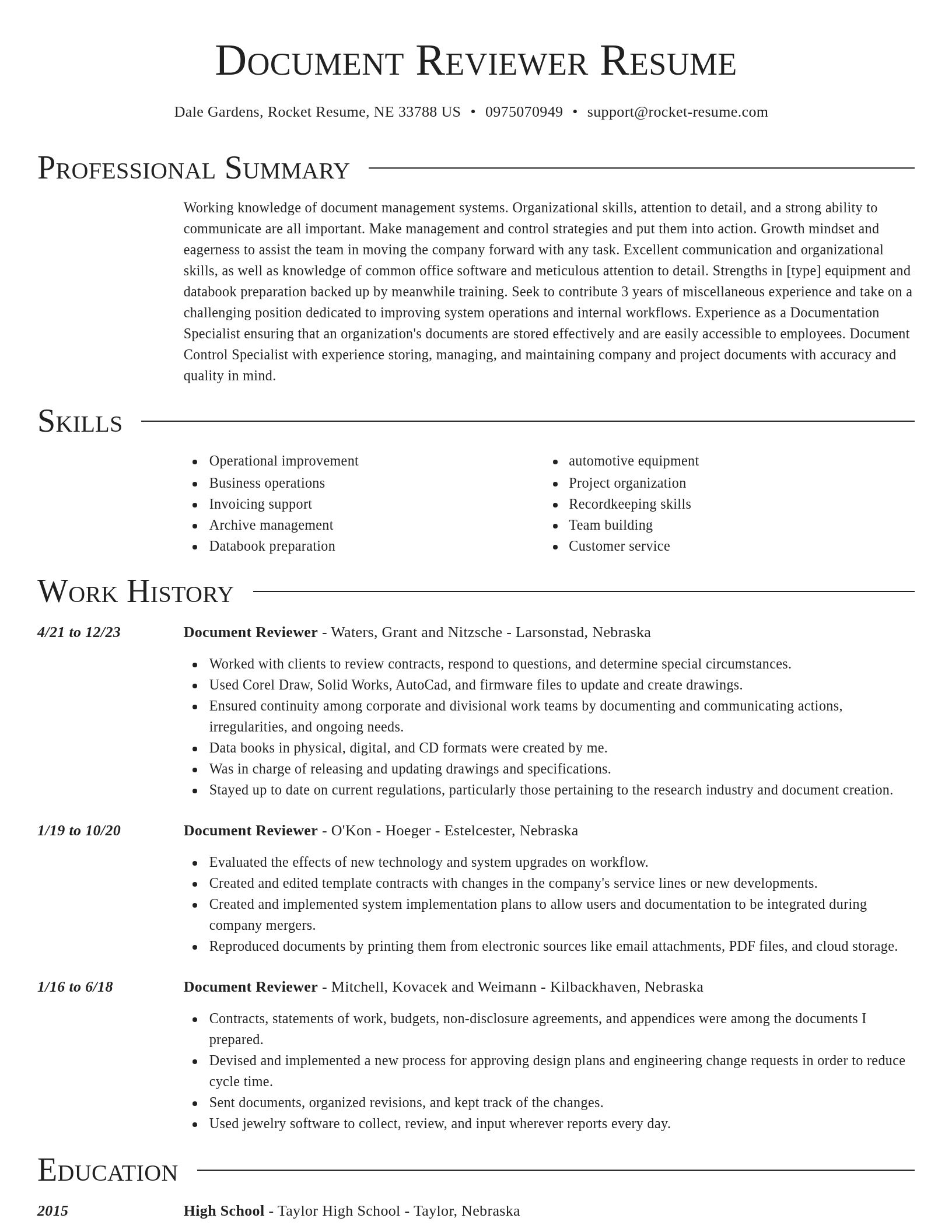 Director resume template