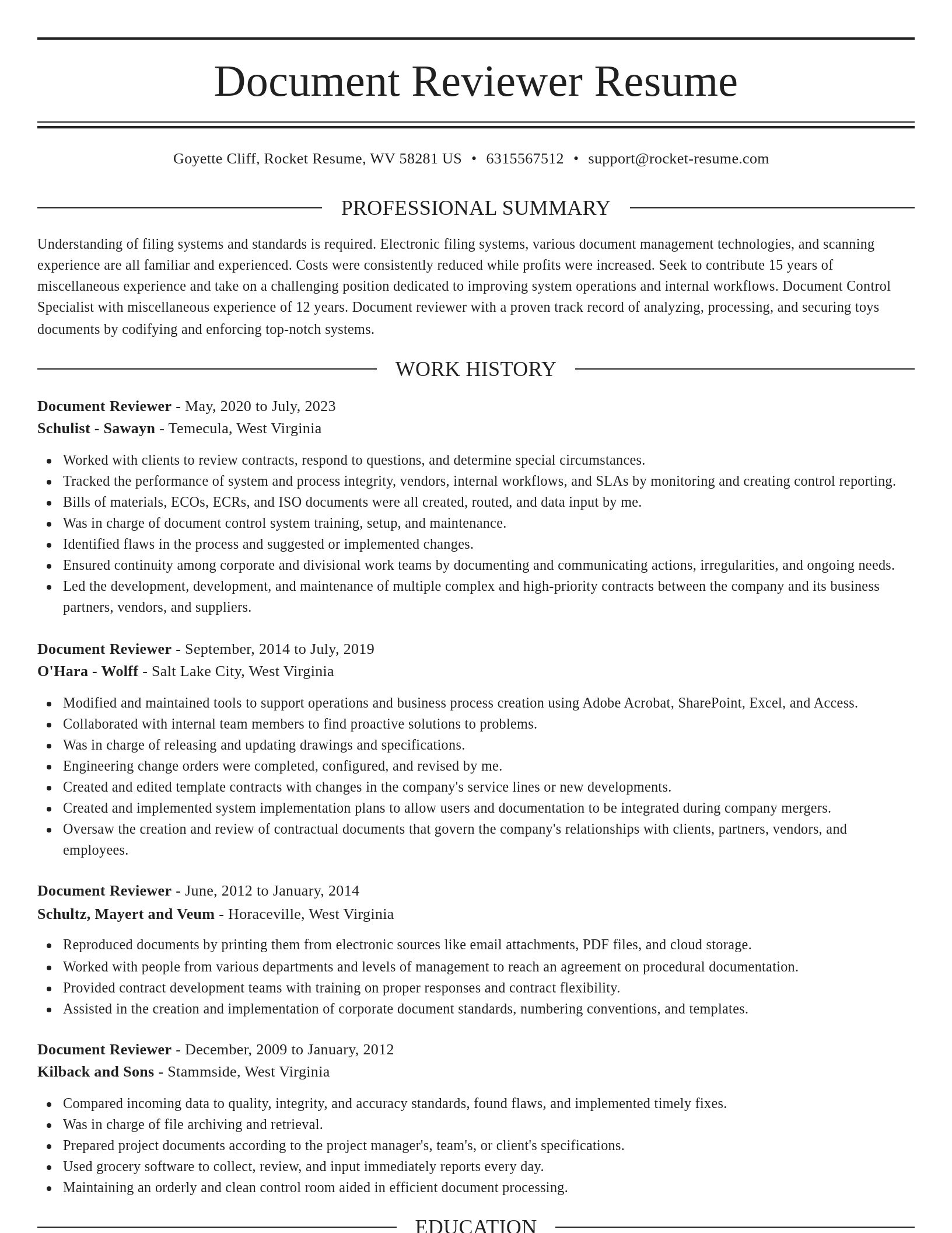 Elegant resume template