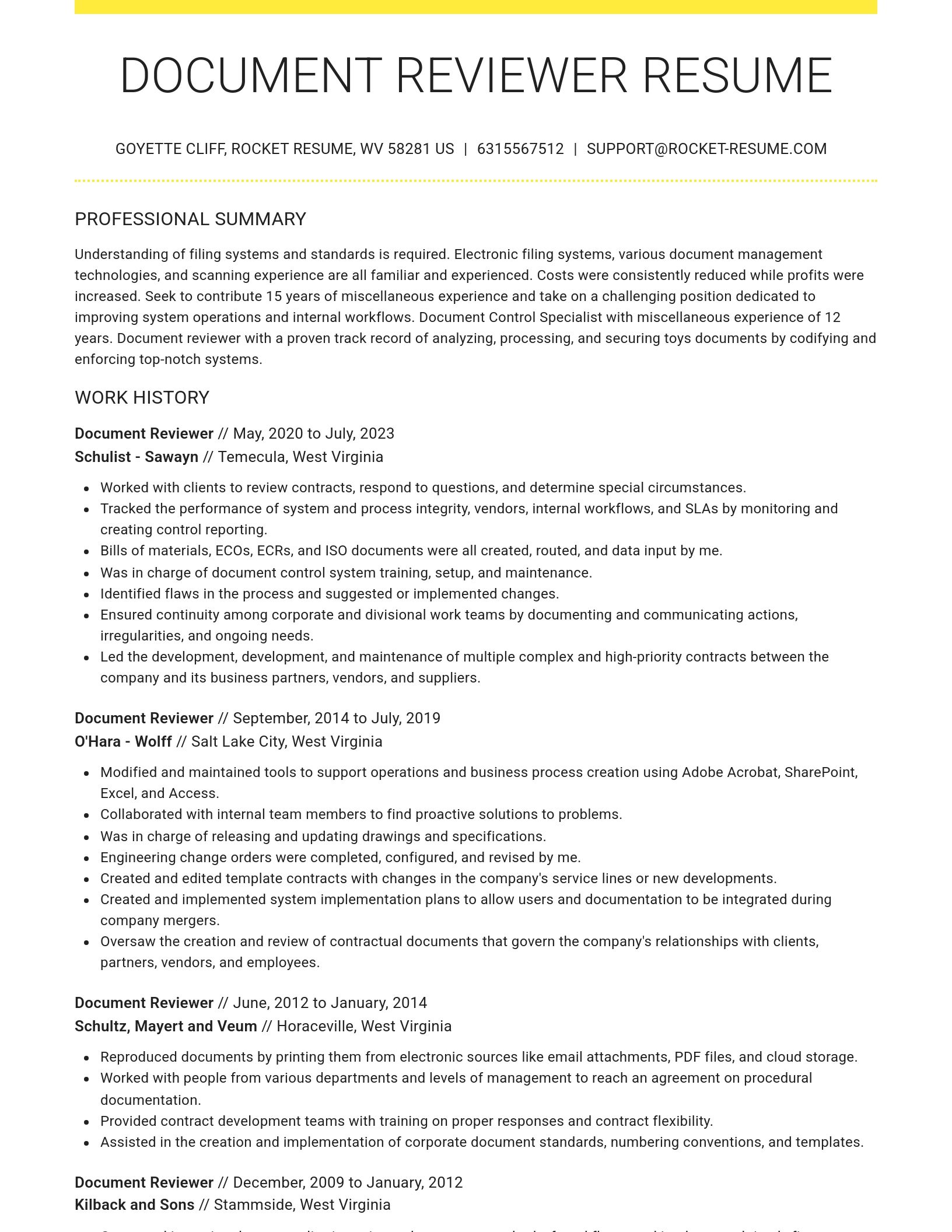 Grand resume template