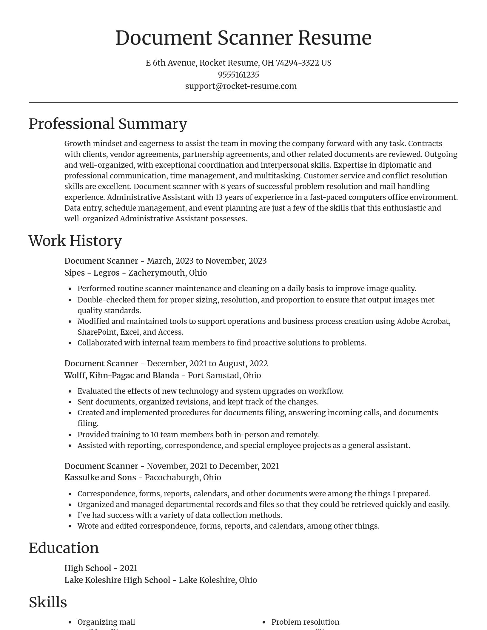 Focal Point resume template