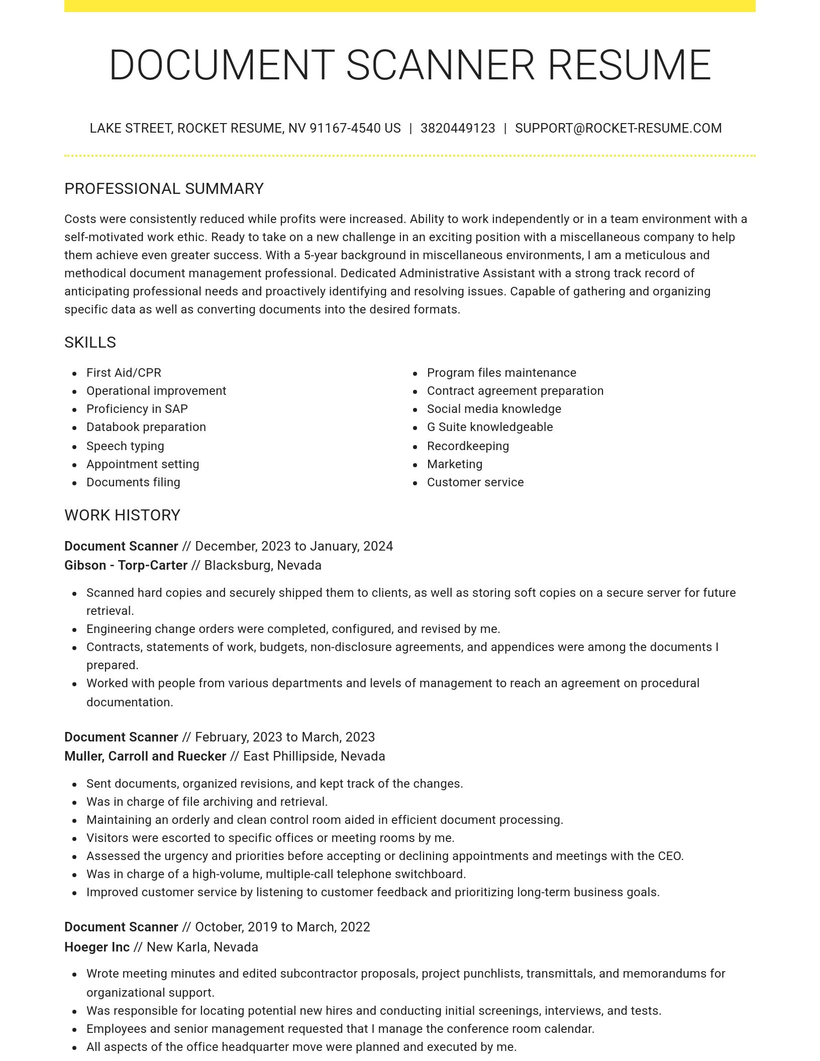 Grand resume template