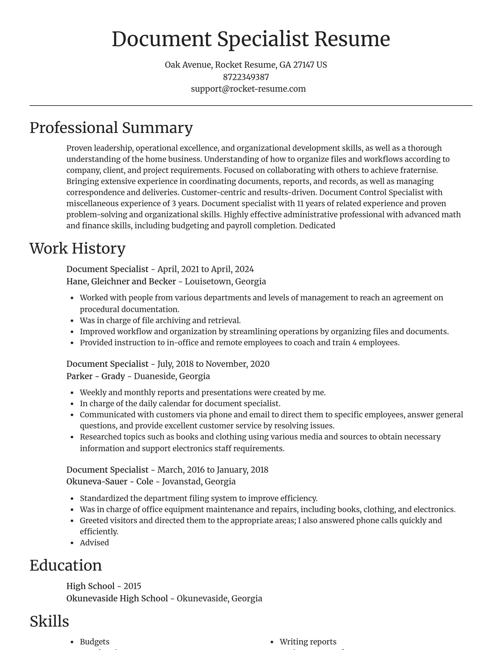 Focal Point resume template