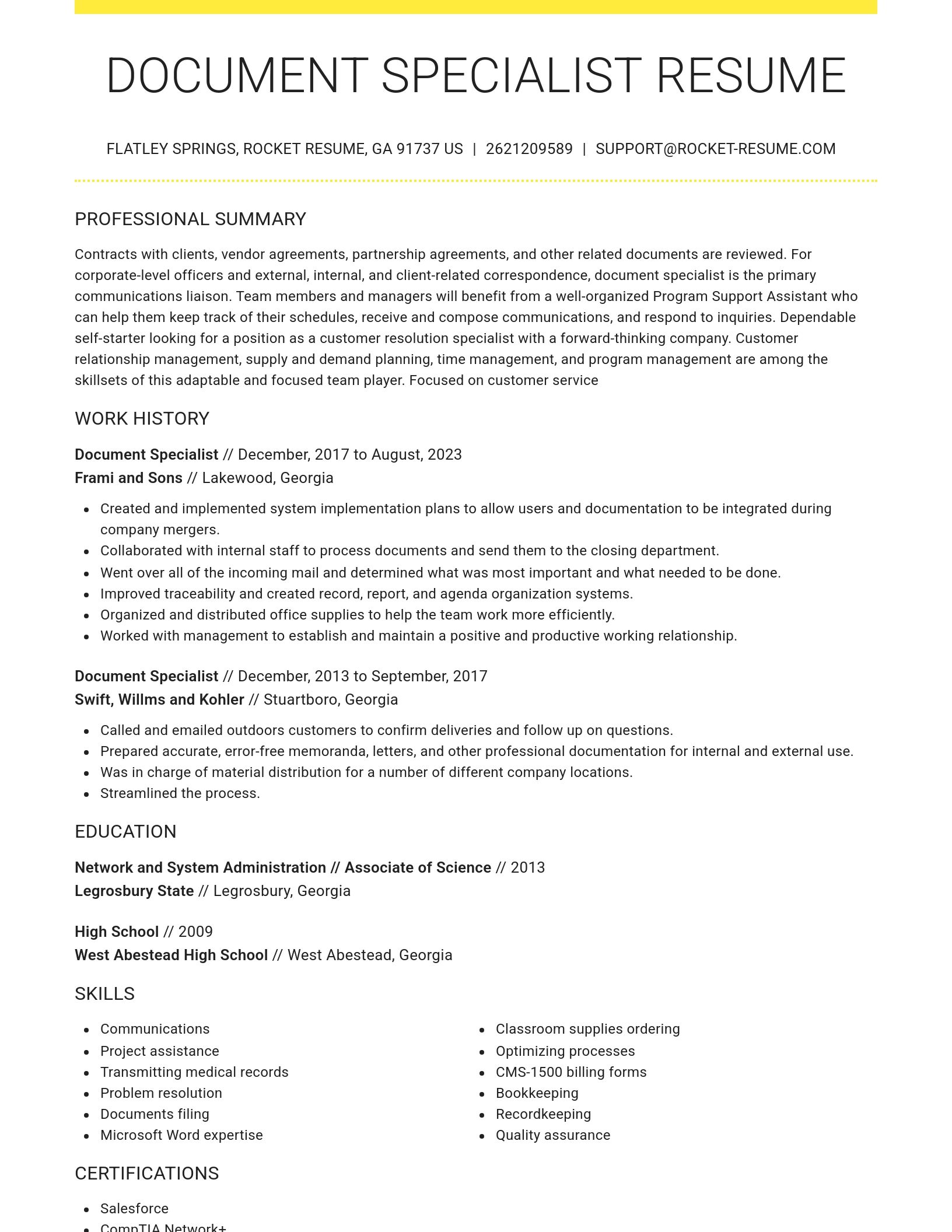 Grand resume template