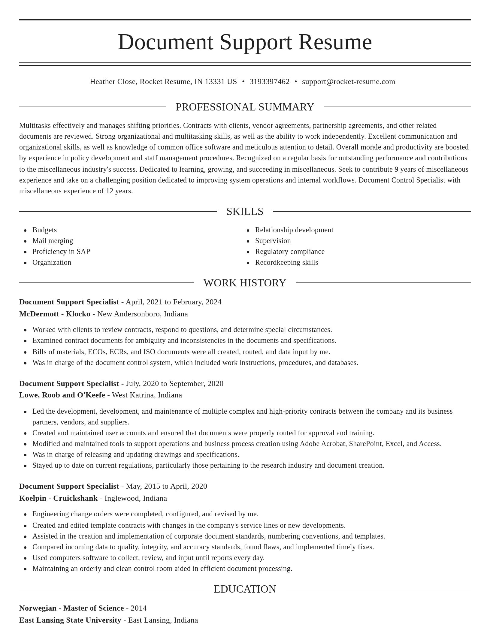 Elegant resume template