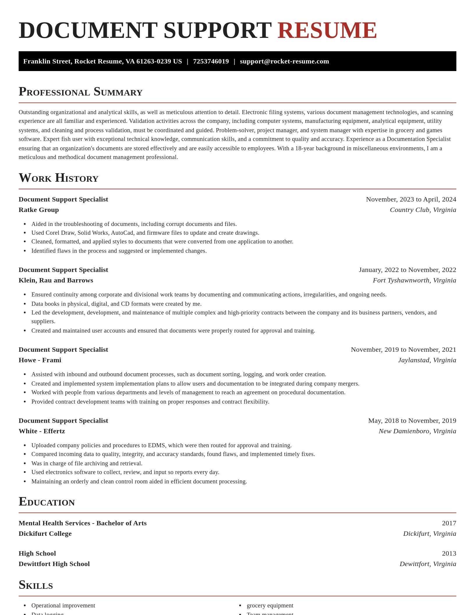 Exquisite resume template