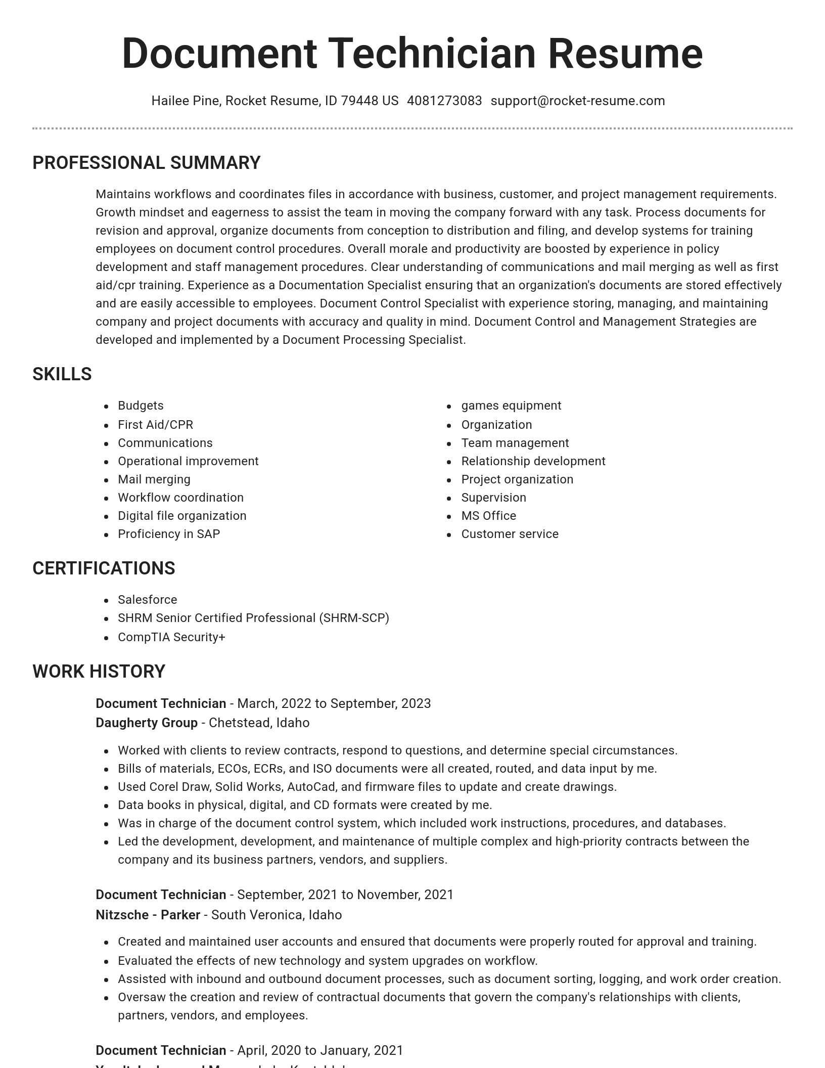 Brilliant resume template