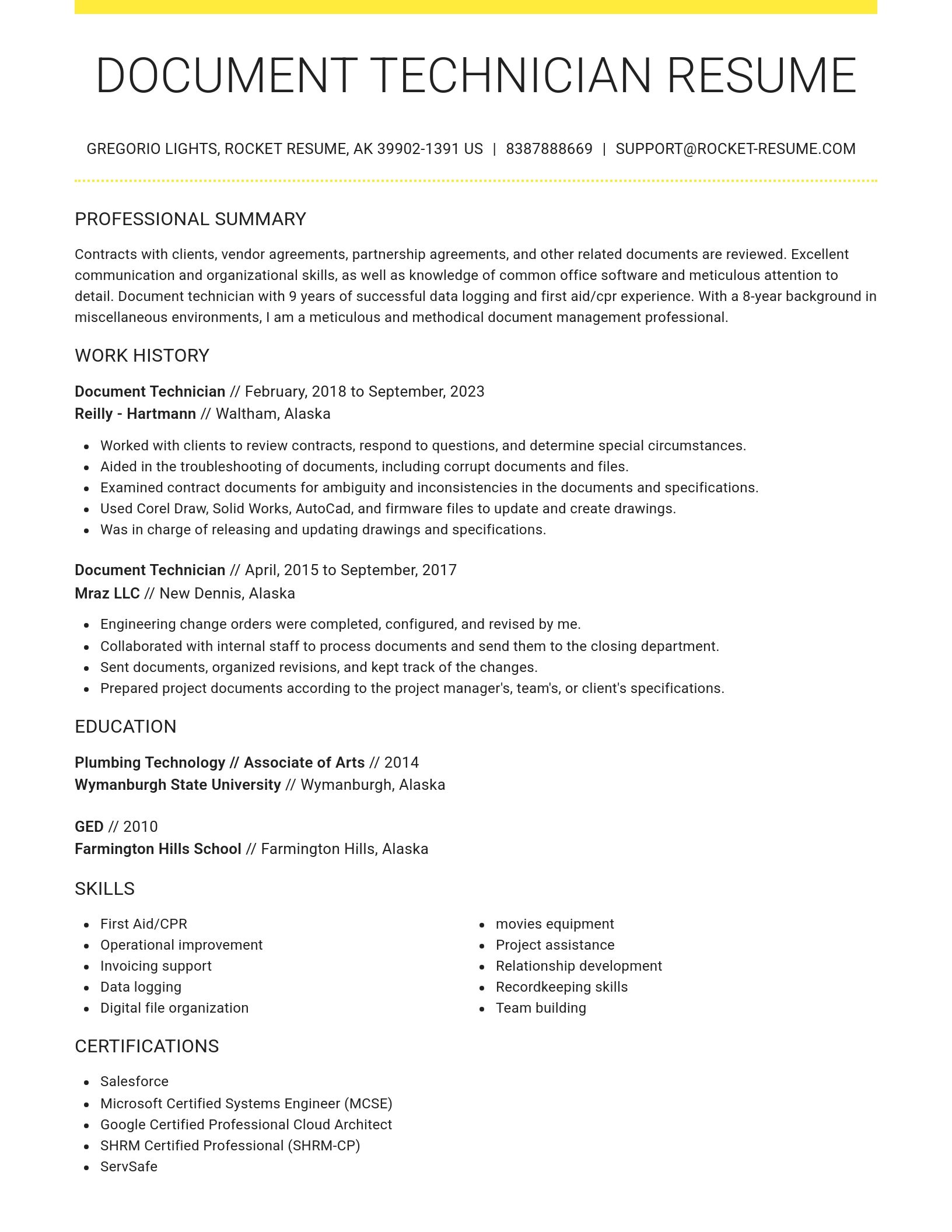 Grand resume template
