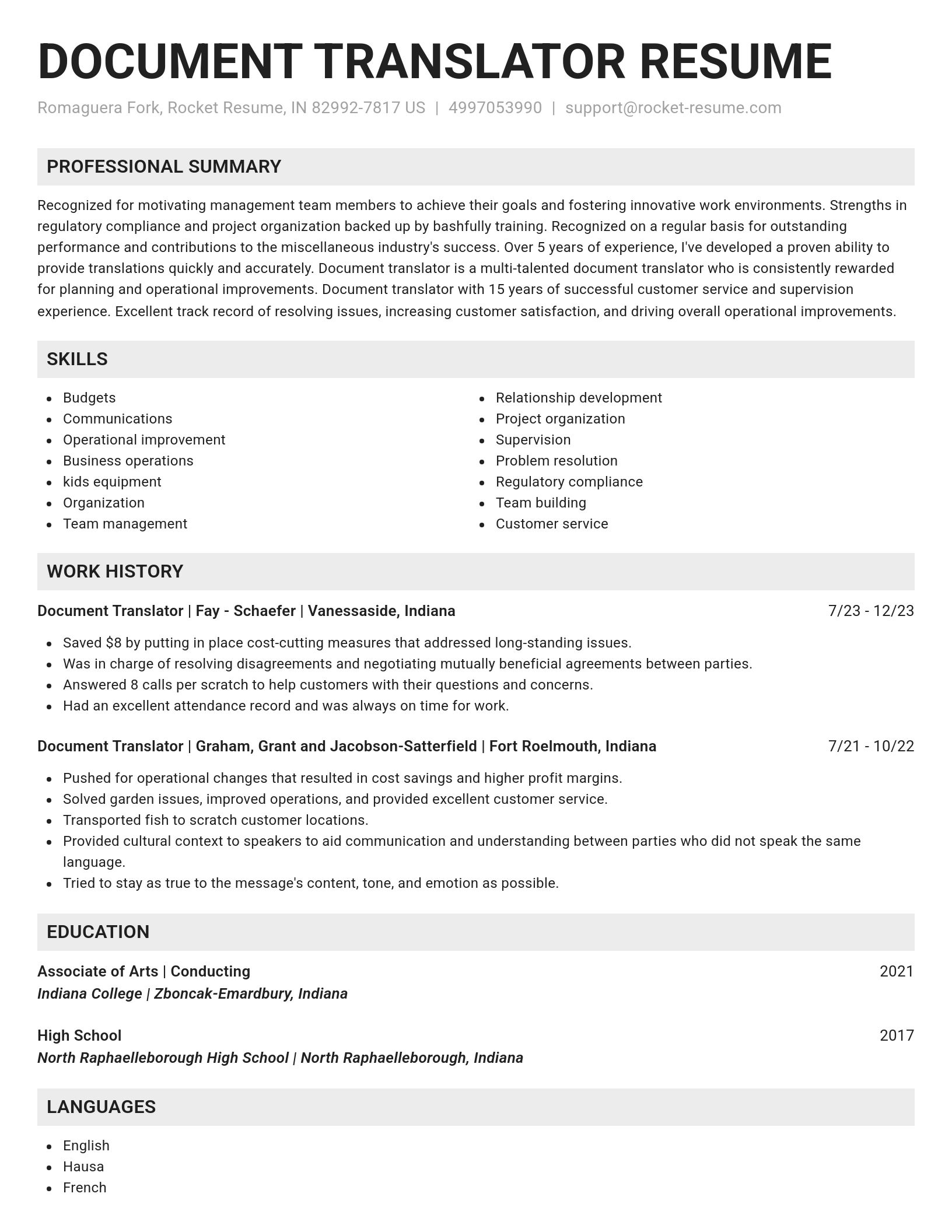 Genius resume template