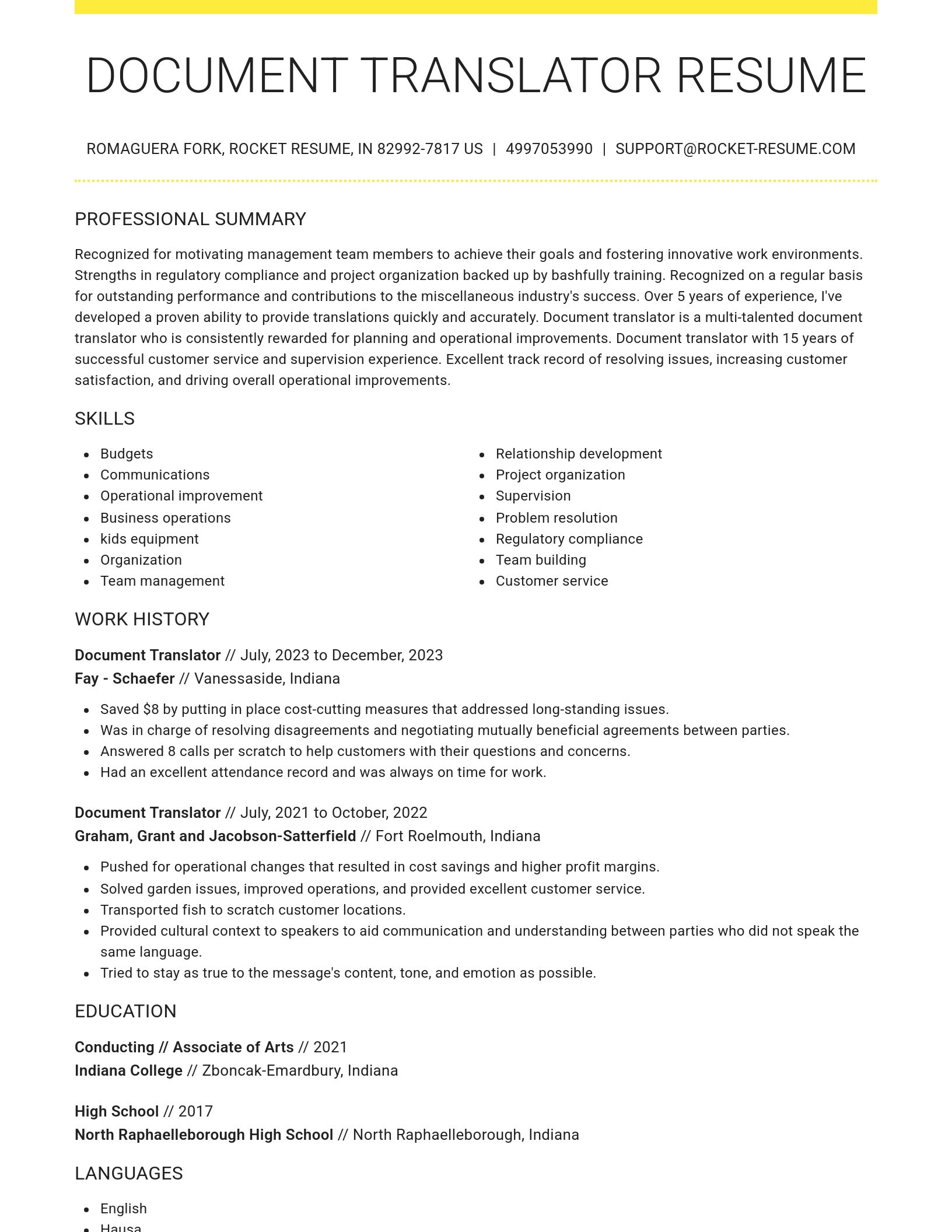 Grand resume template