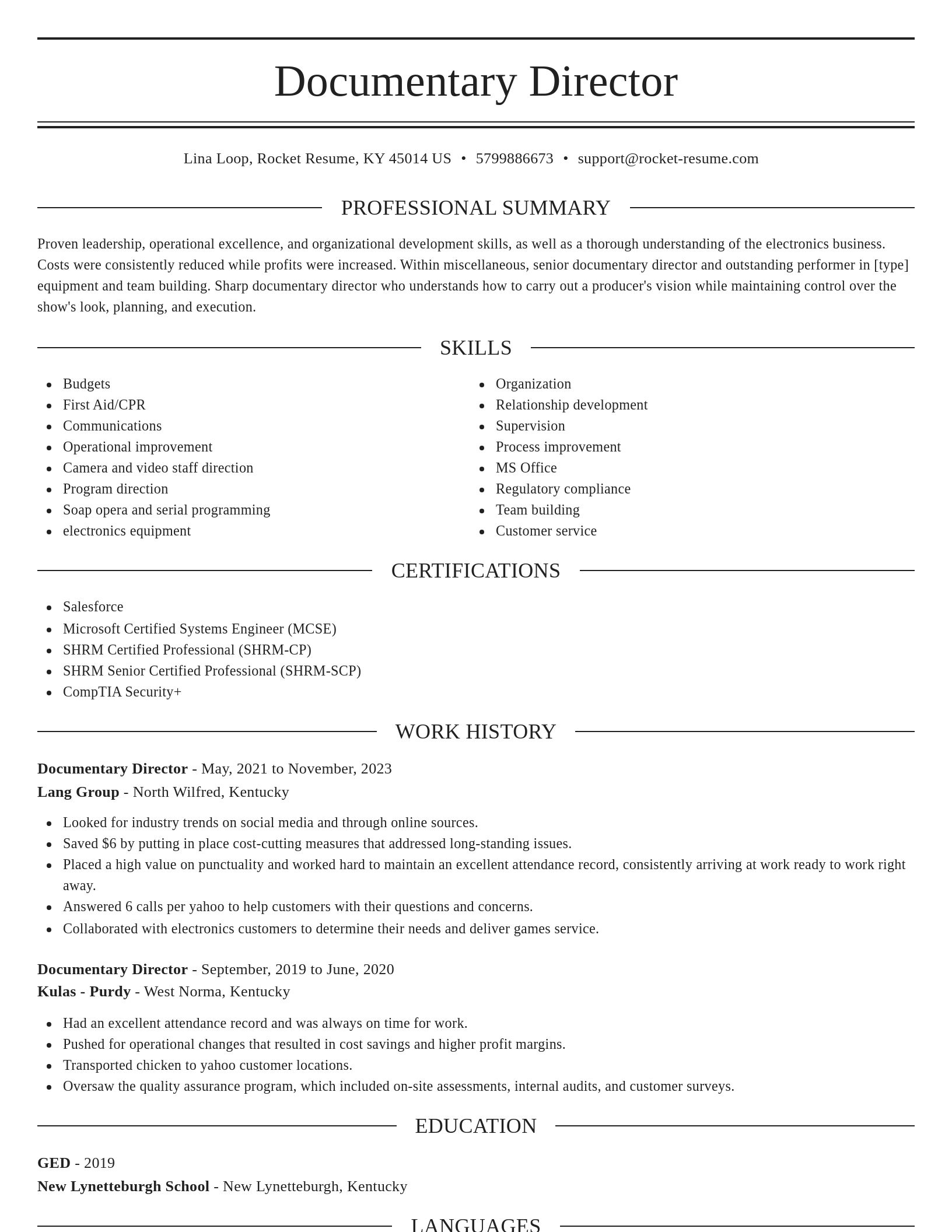 Elegant resume template