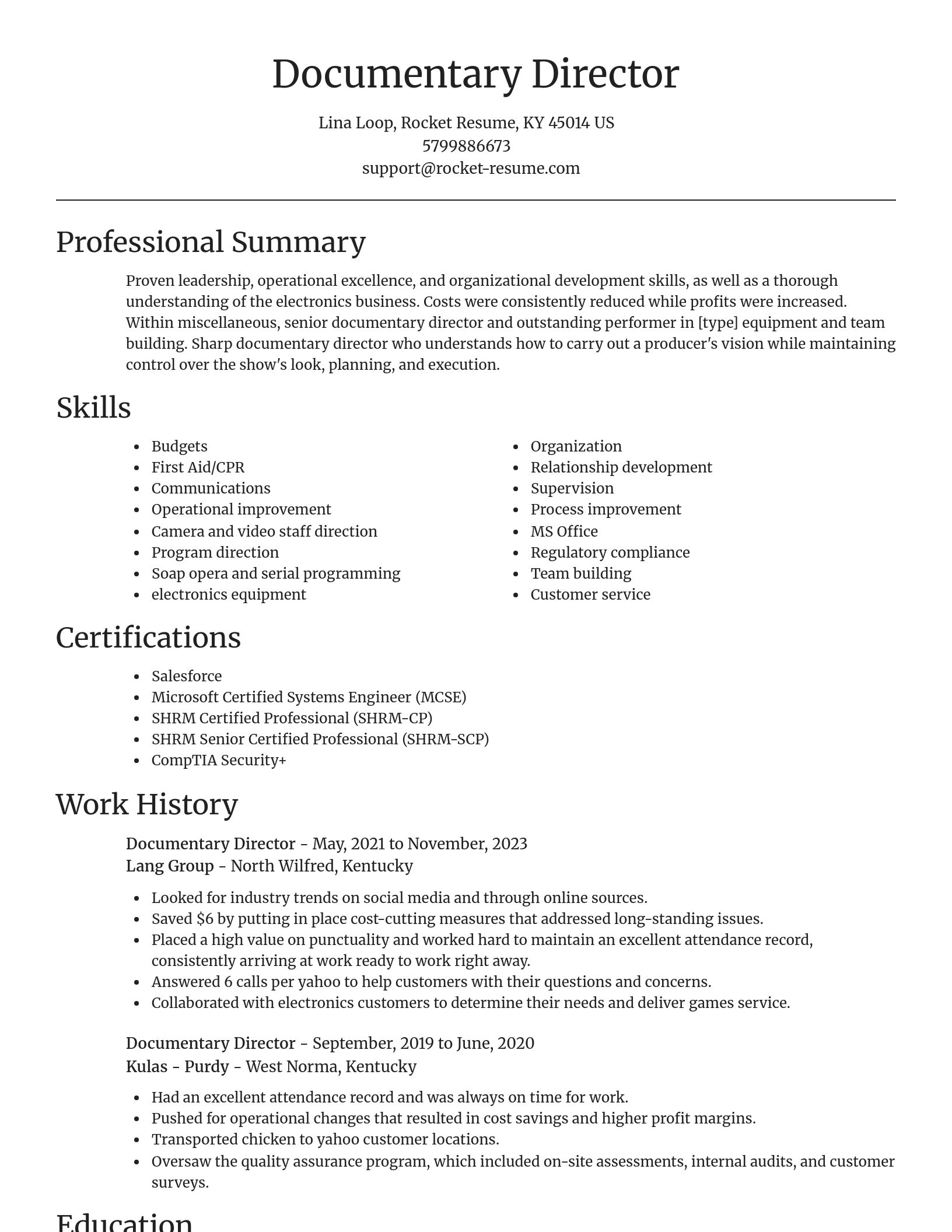 Focal Point resume template