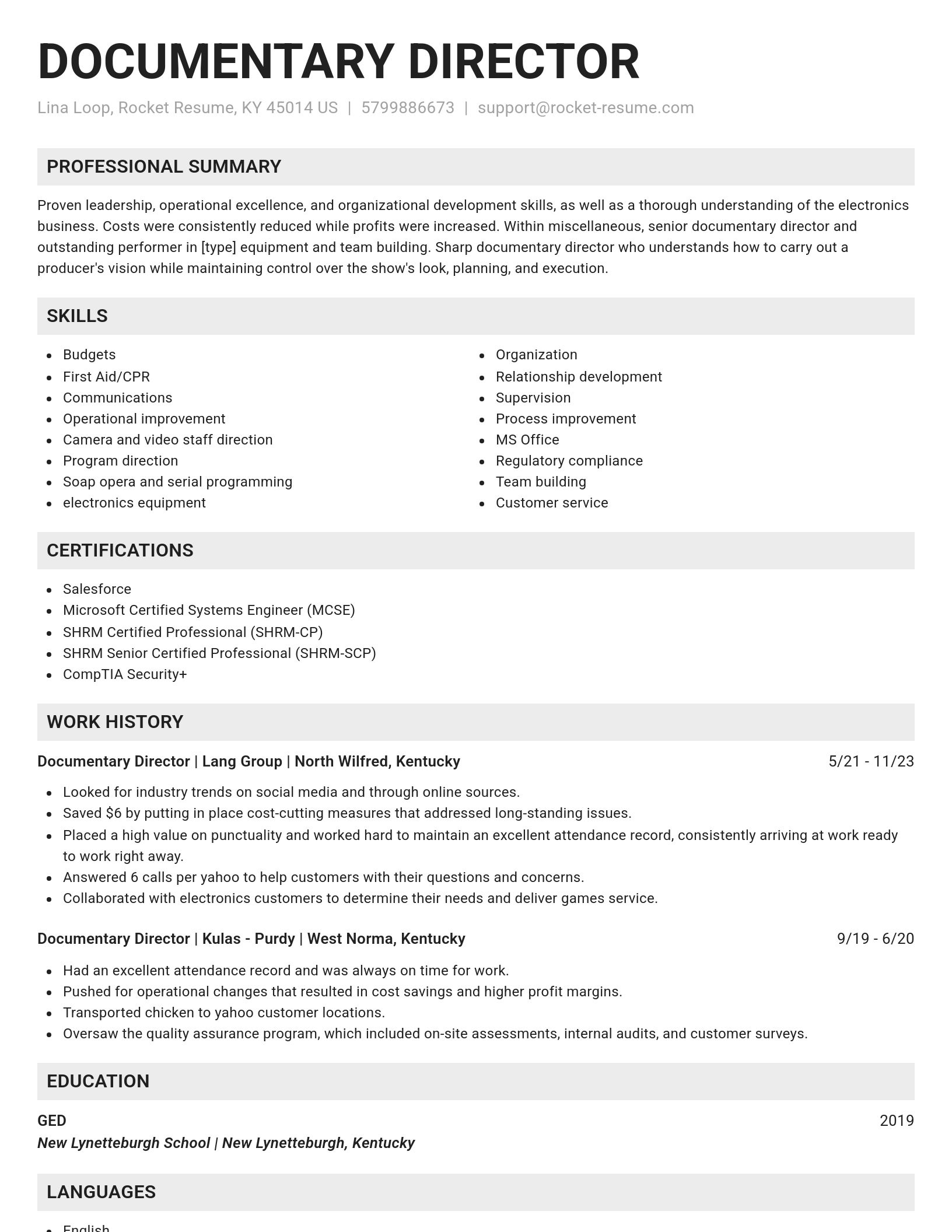 Genius resume template