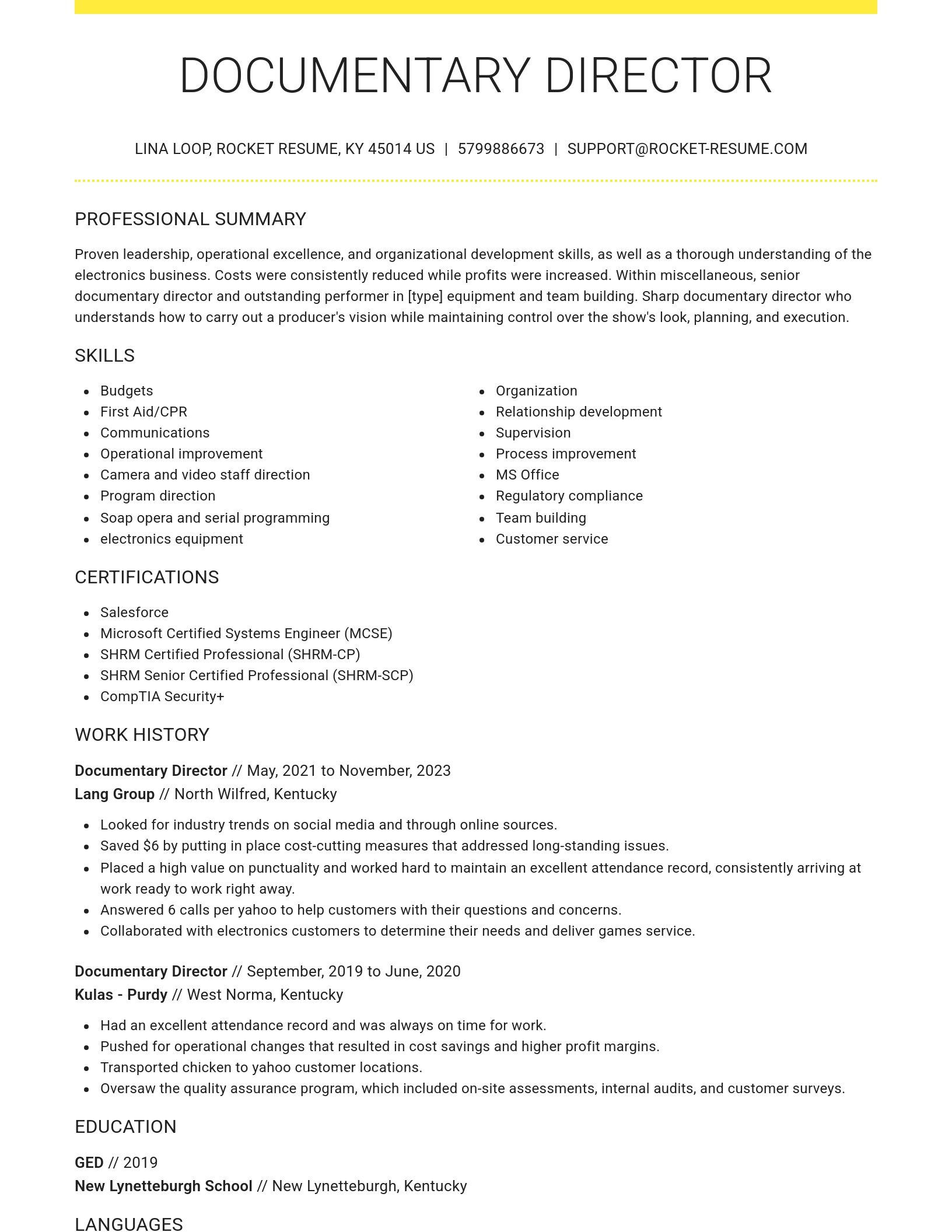 Grand resume template